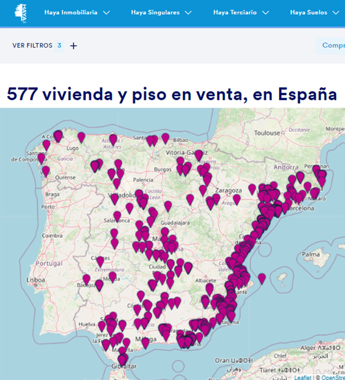 Catálogo de viviendas en Haya con terraza