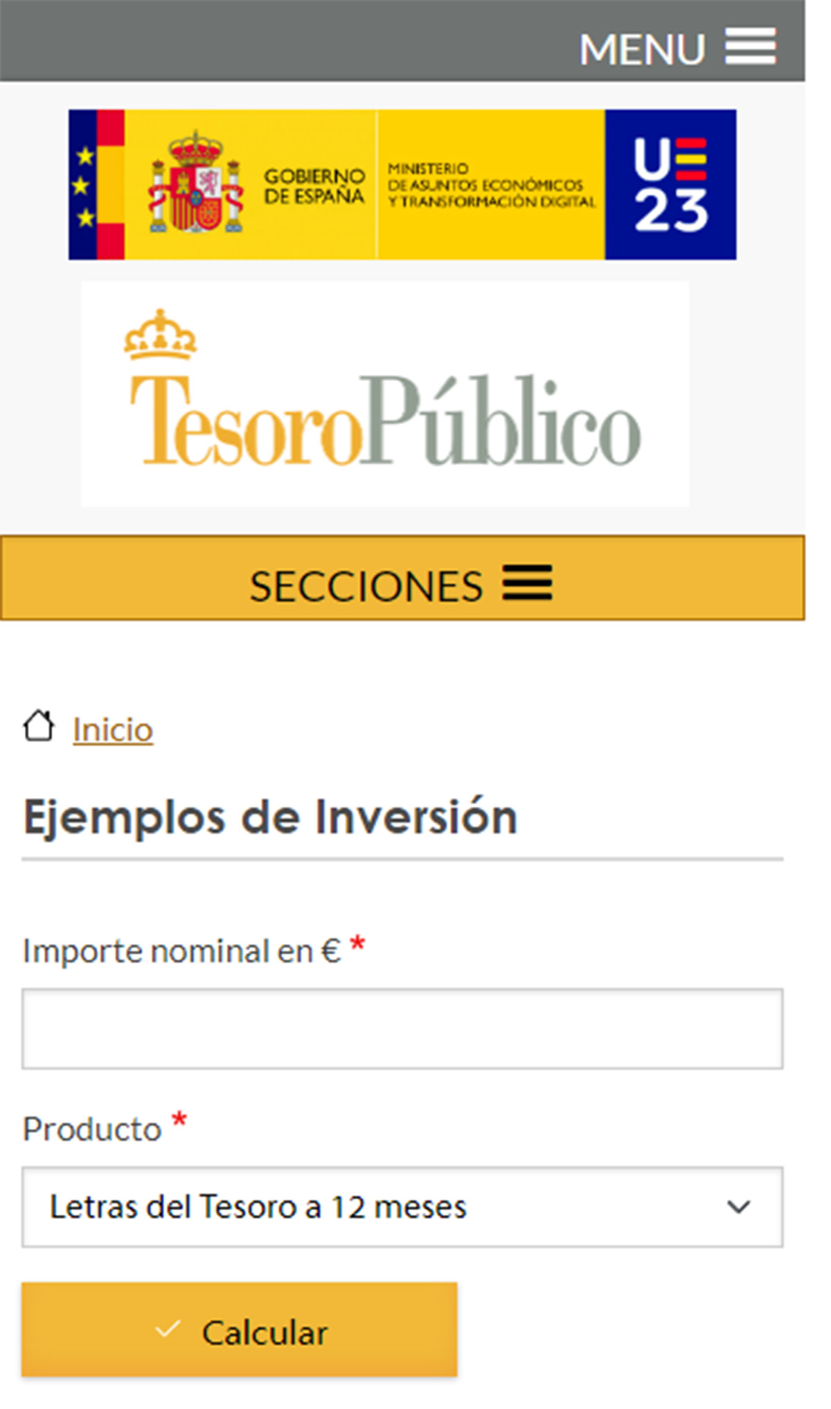 Introducir datos simulador