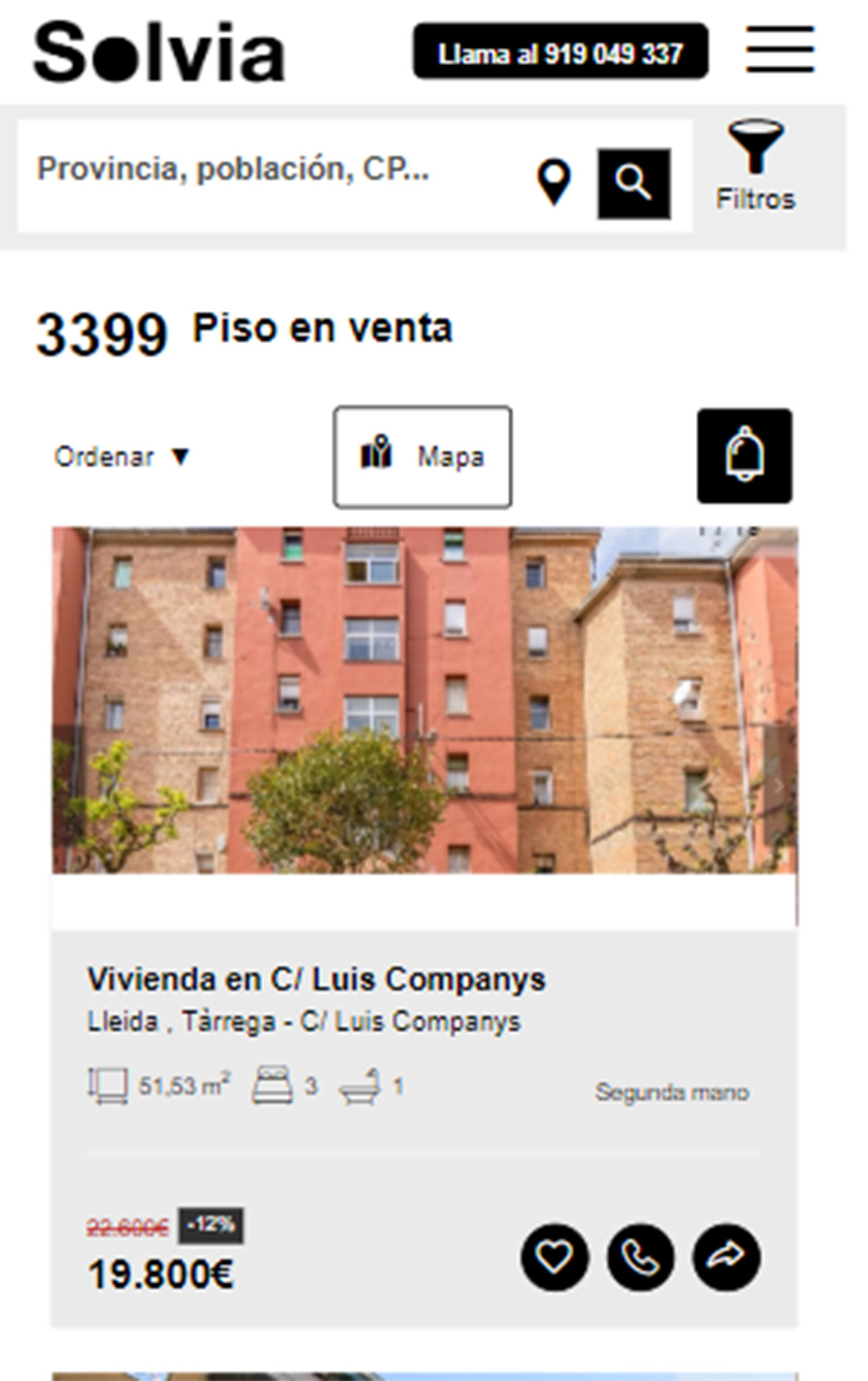 Piso de tres habitaciones por menos de 20.000 euros