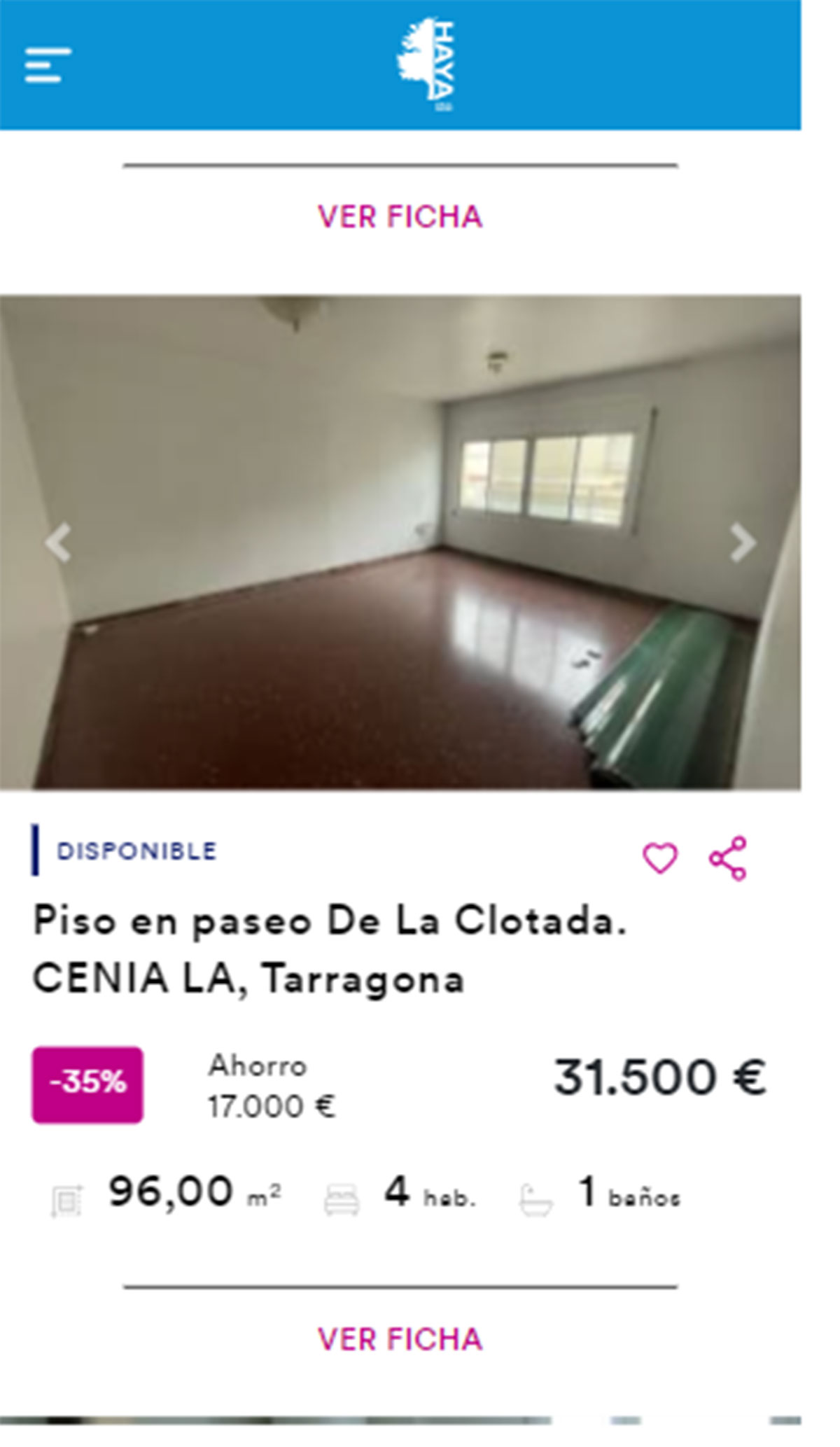 Piso para entrar a vivir por 31.500 euros