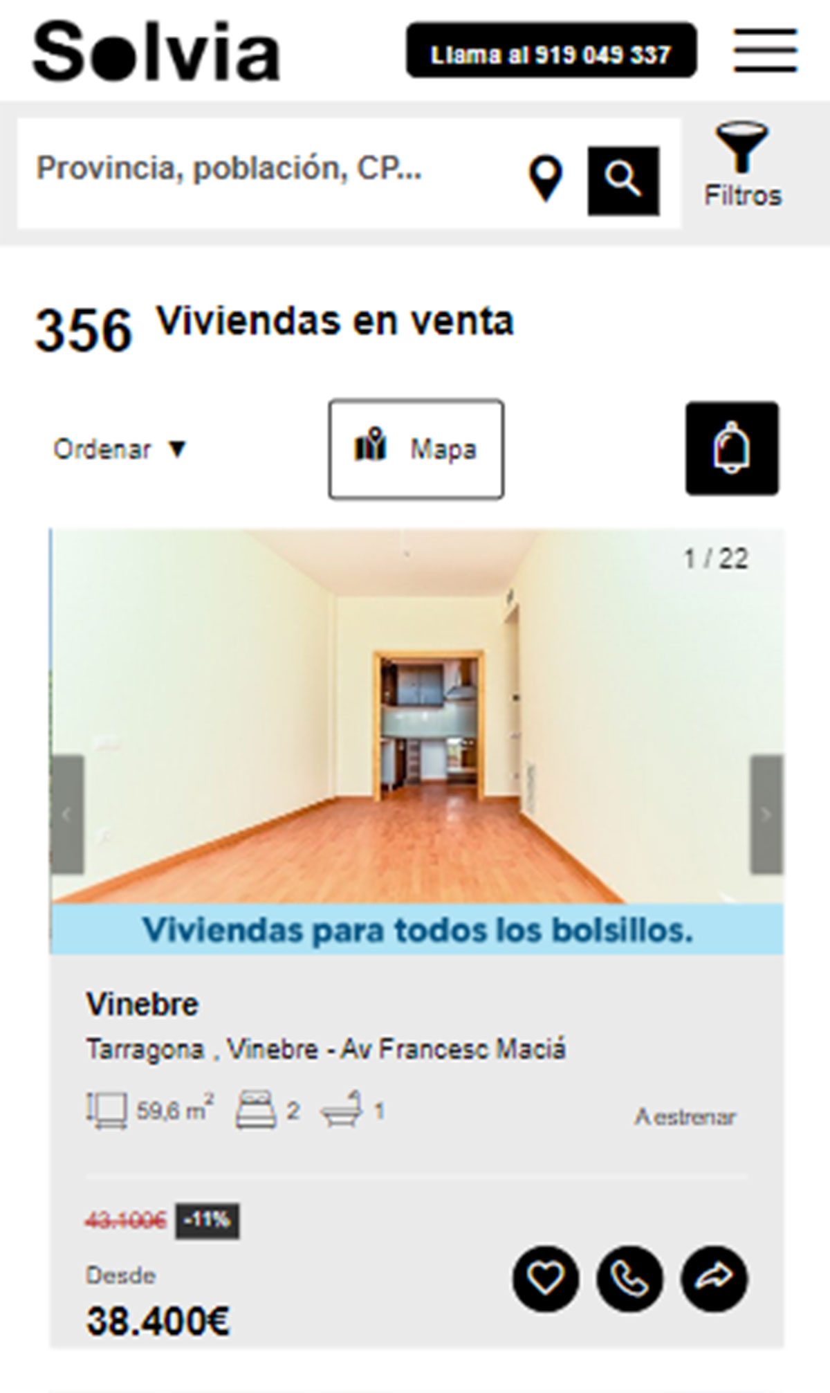 Piso a estrenar por 38.000 euros