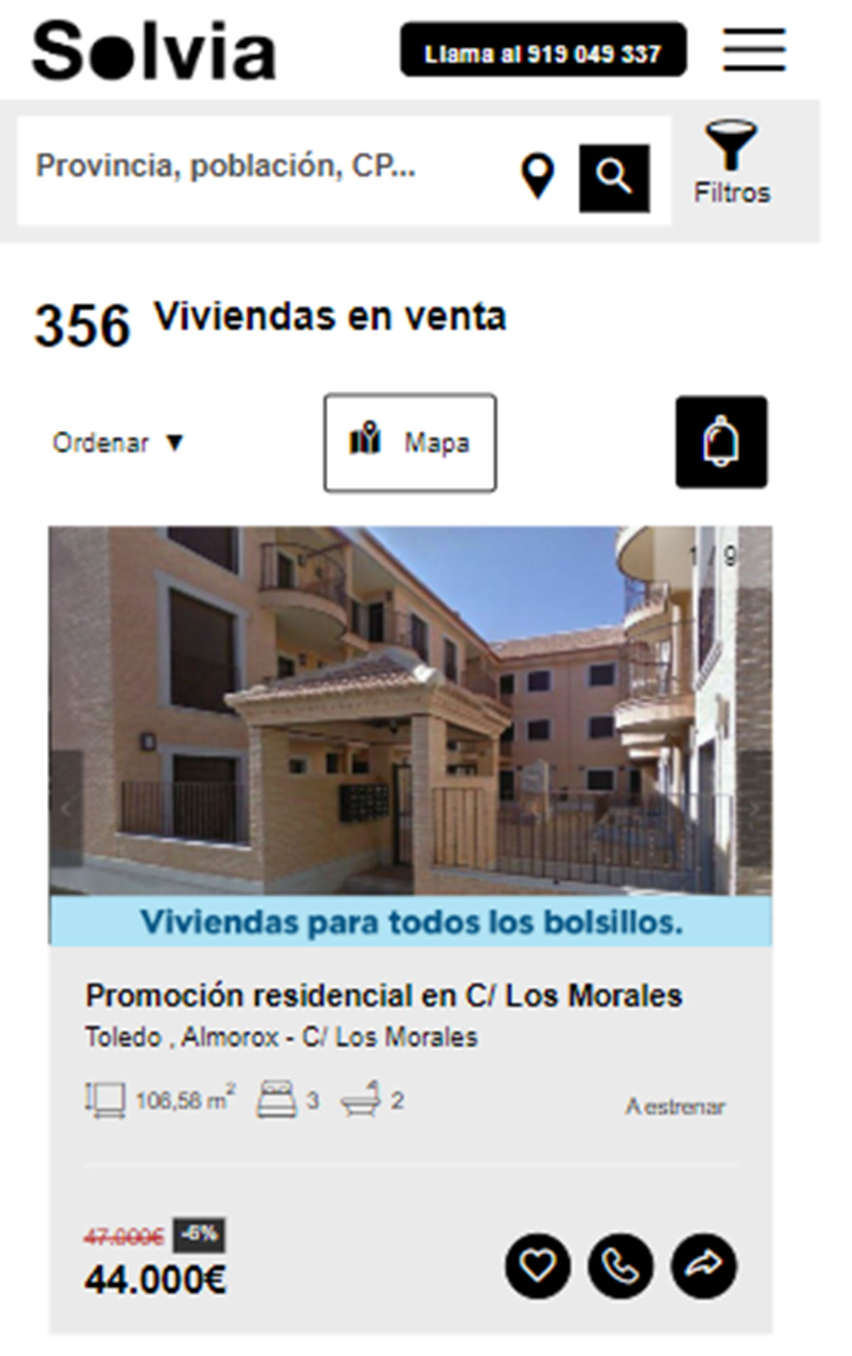 Piso a estrenar por 44.000 euros