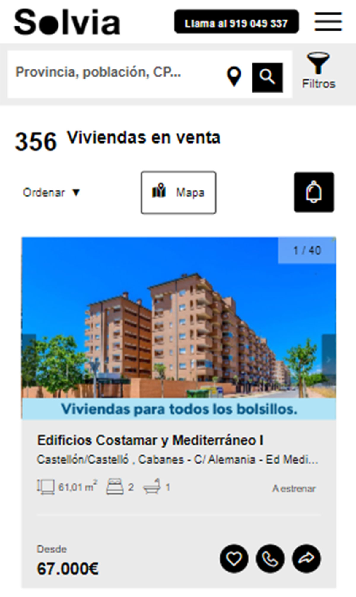 Piso a estrenar por 67.000 euros