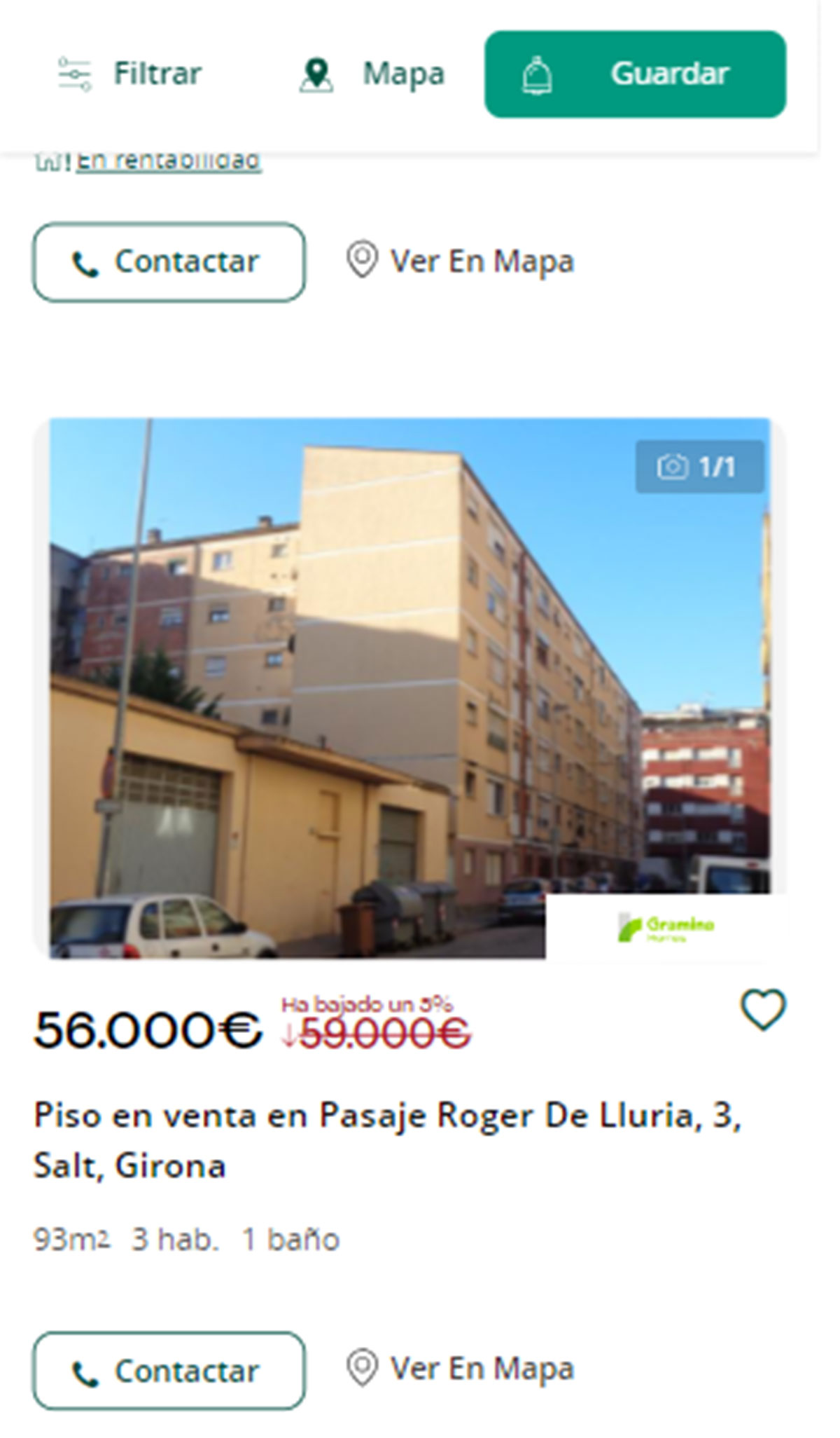 Piso en Girona por 56.000 euros