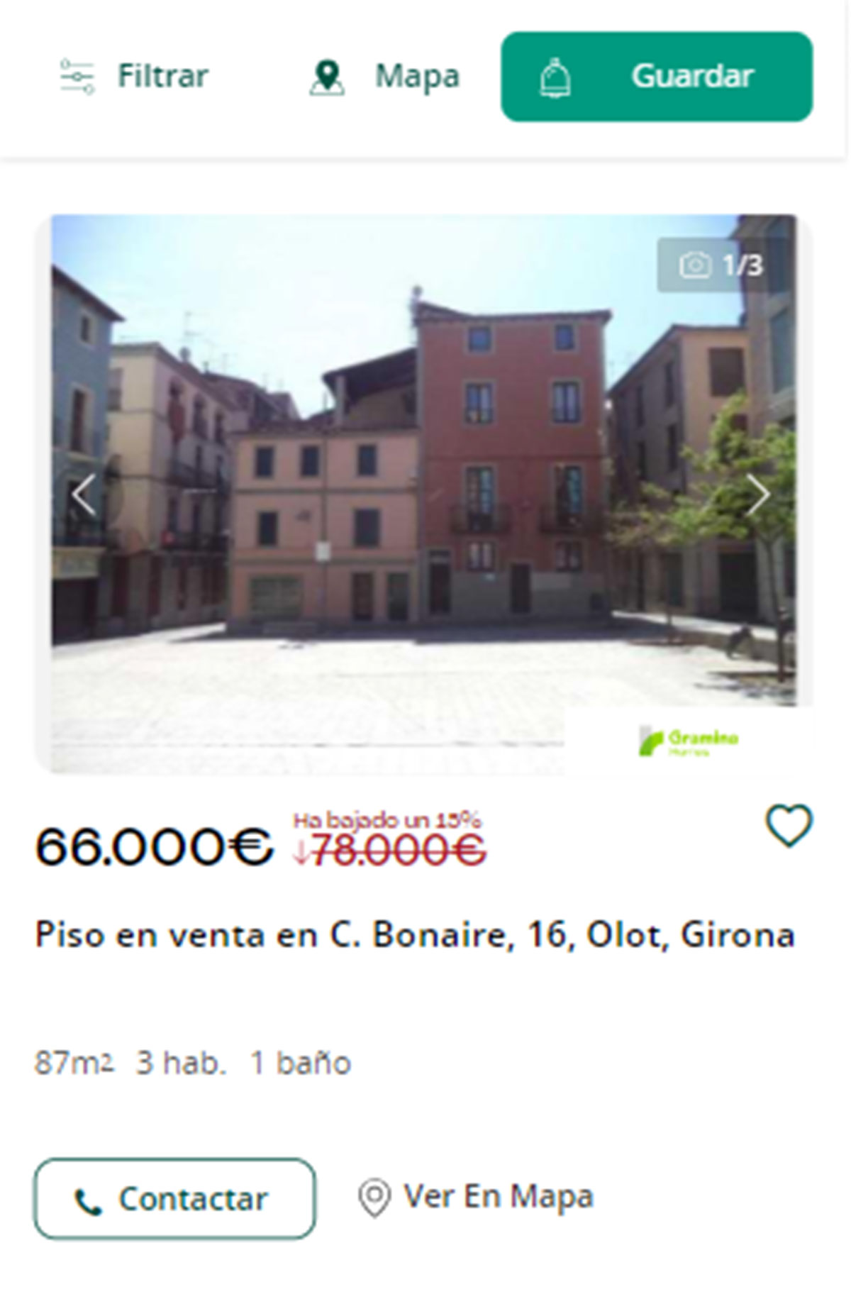 Piso en Girona por 66.000 euros