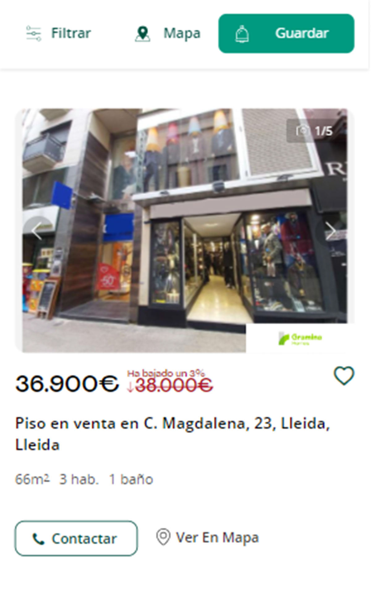 Piso en Lleida por 36.900 euros