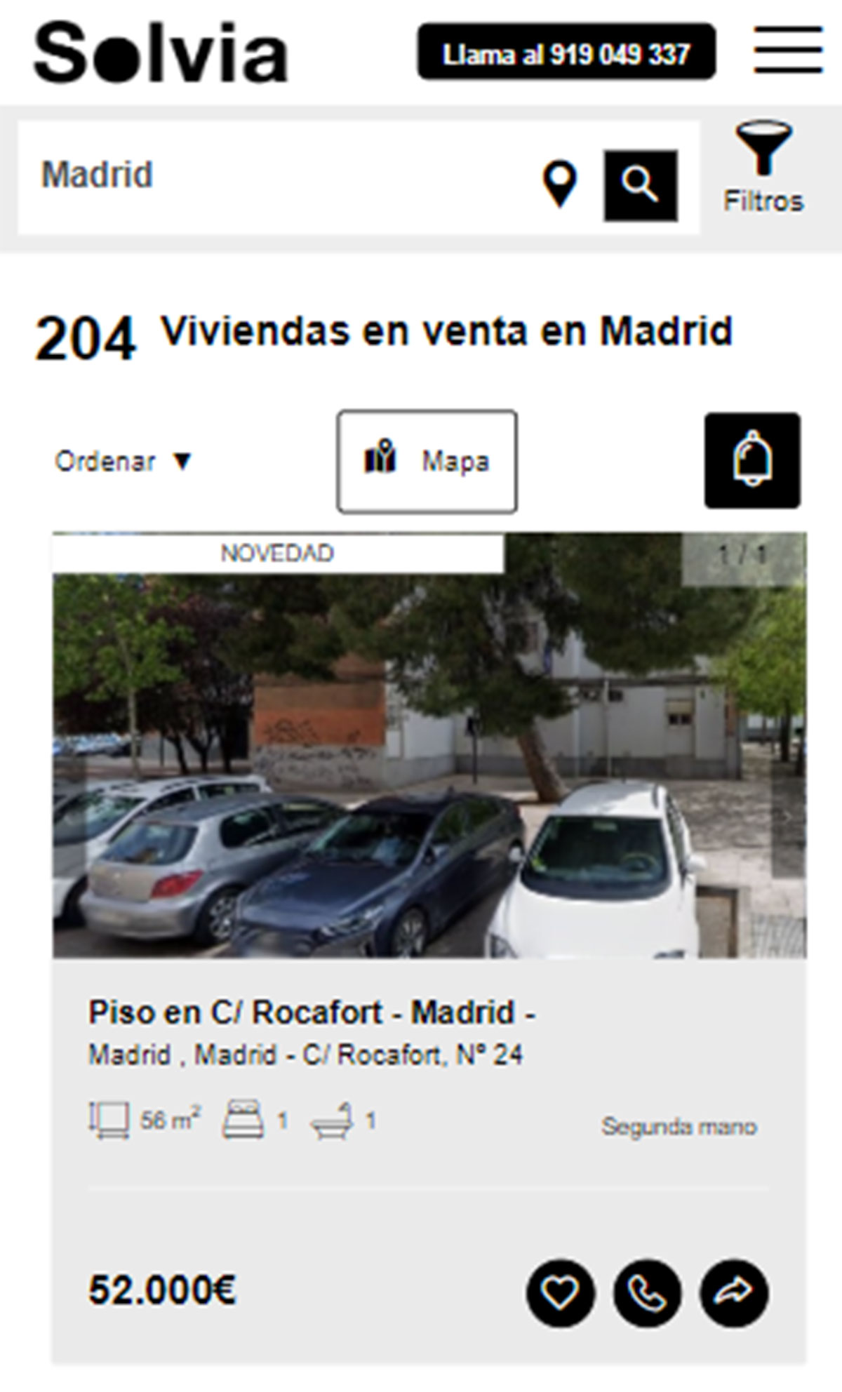 Piso en la ciudad de Madrid por 52.000 euros