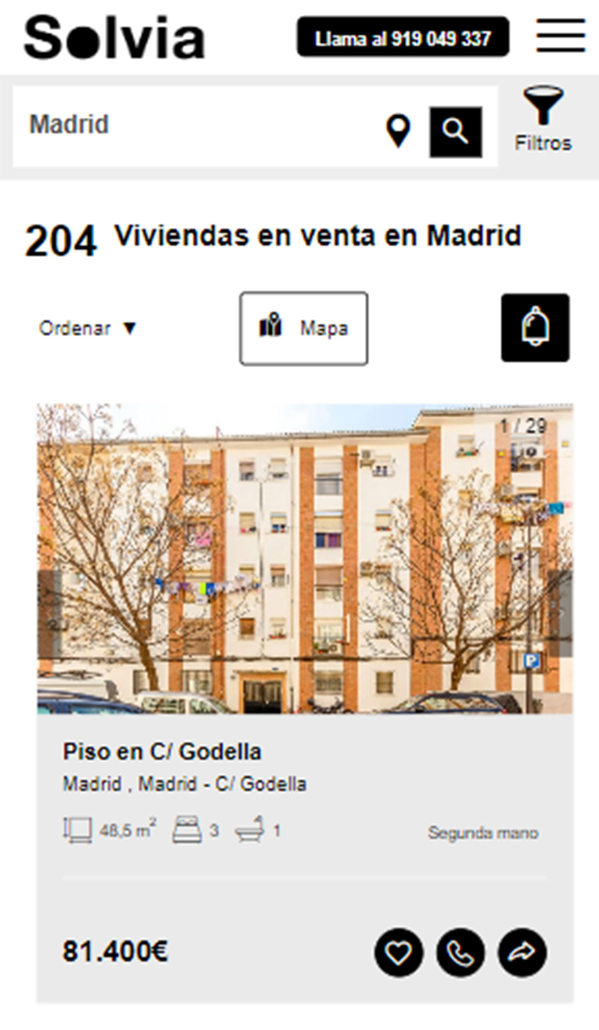 Piso en la ciudad de Madrid por 80.000 euros