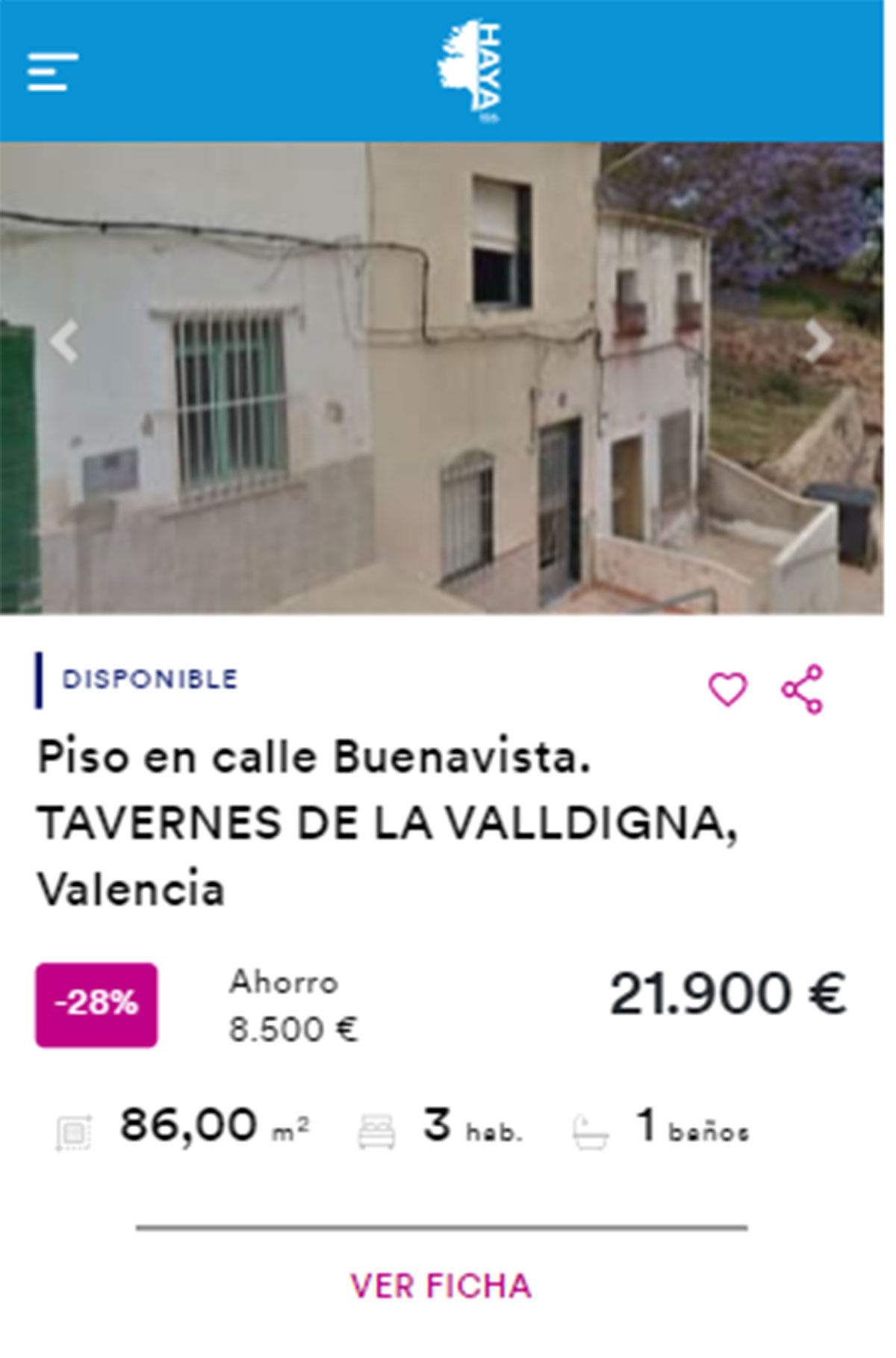 Piso con terraza por 21.000 euros