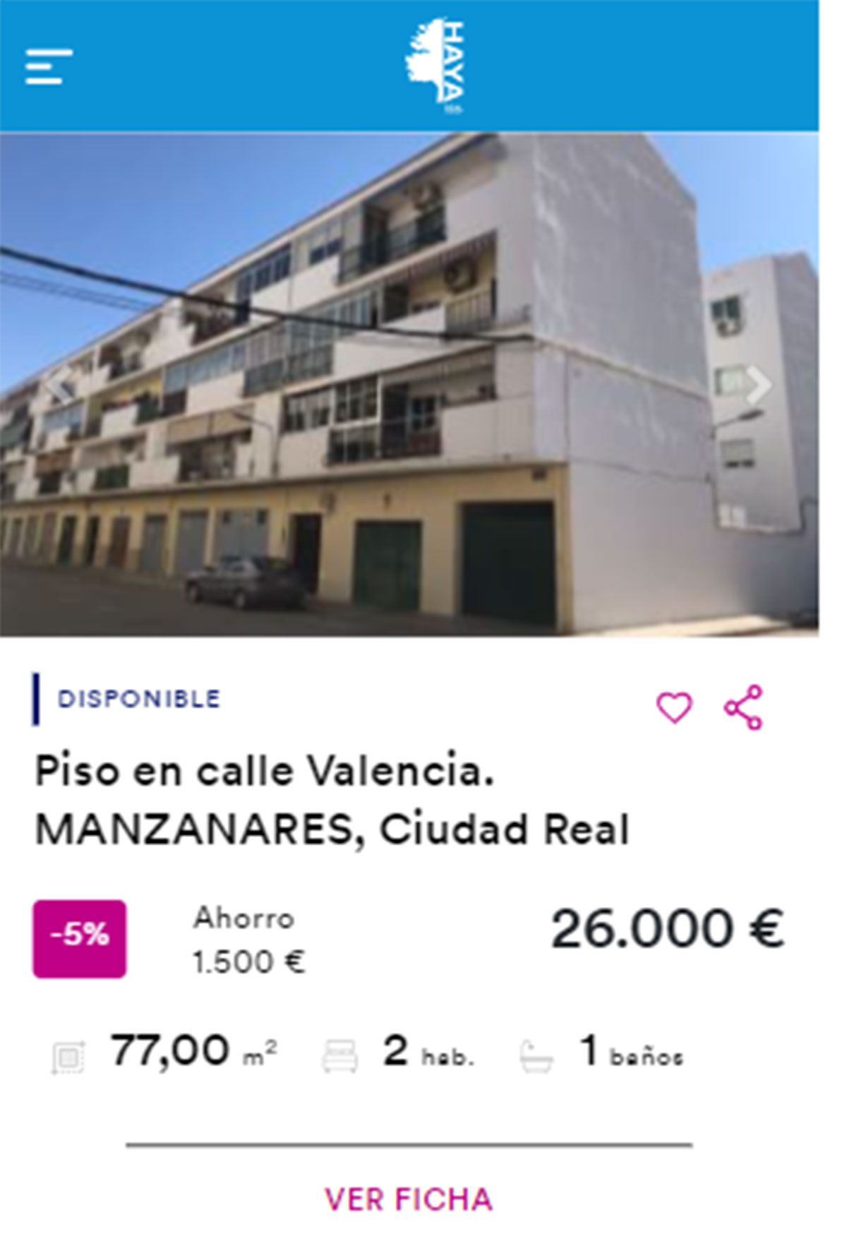 Piso con terraza por 26.000 euros
