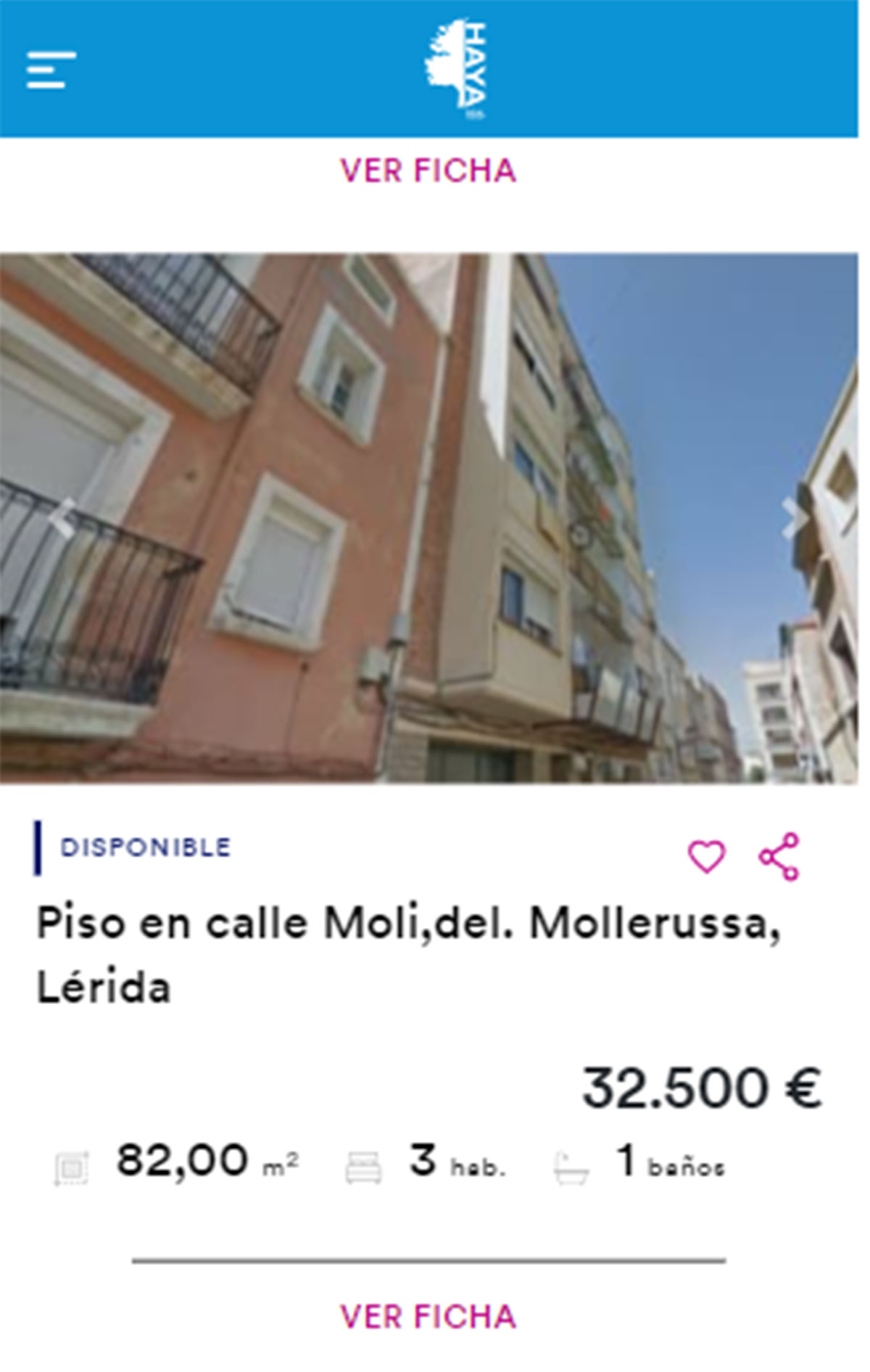 Piso con terraza por 32.500 euros