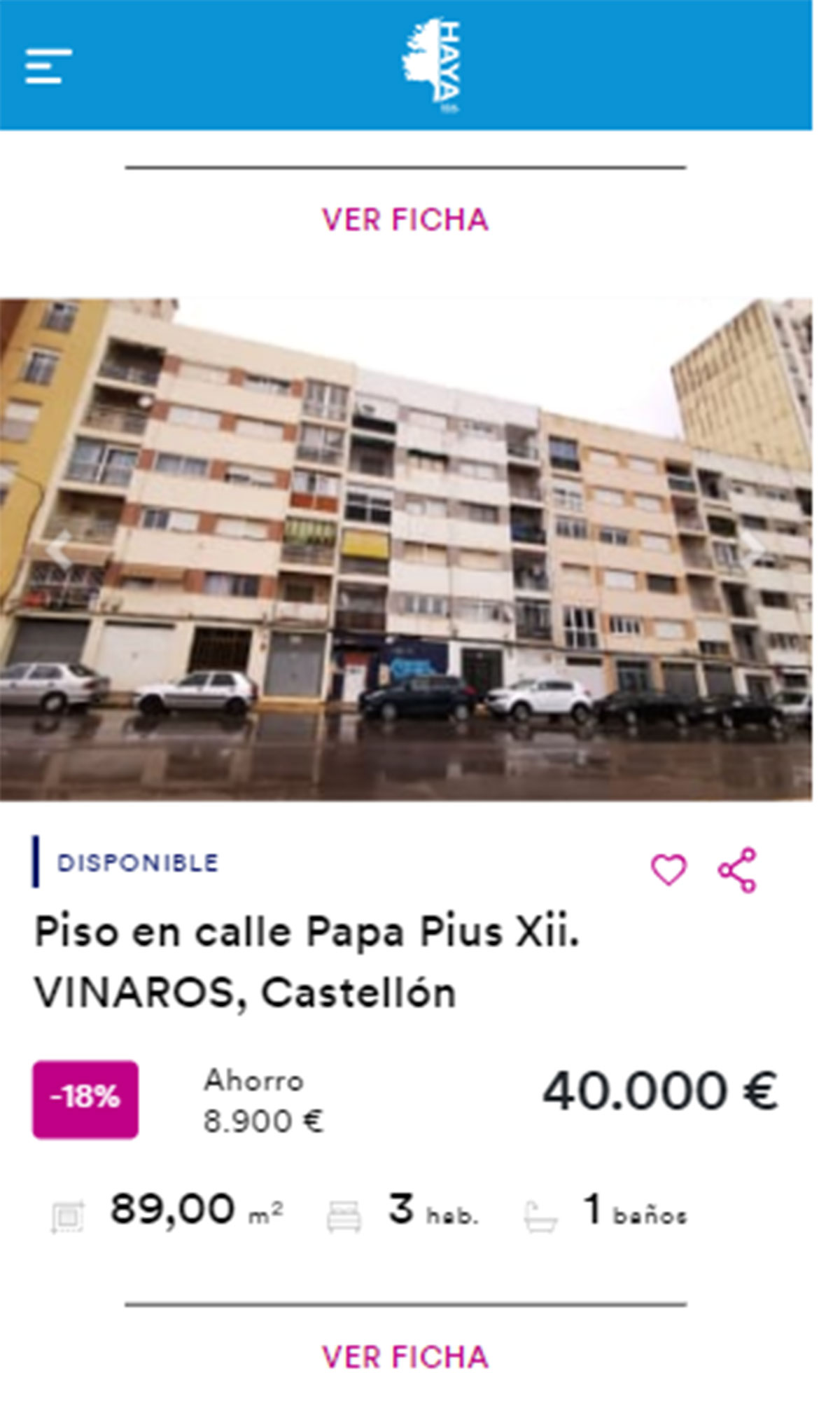 Piso con terraza por 40.000 euros