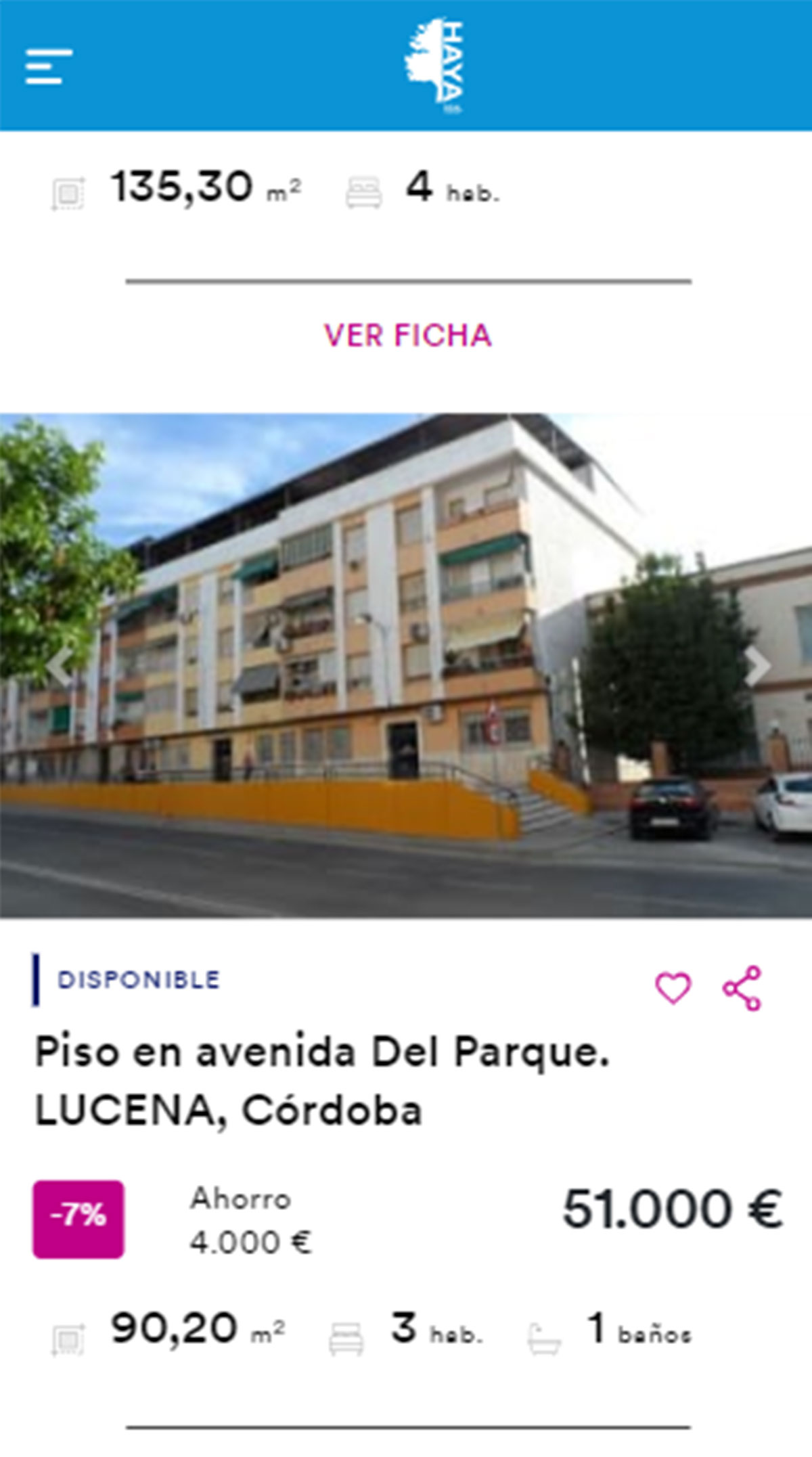 Piso con terraza por 51.000 euros