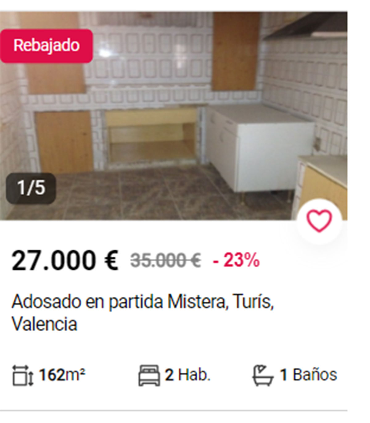 Piso en Valencia por 27.000 euros