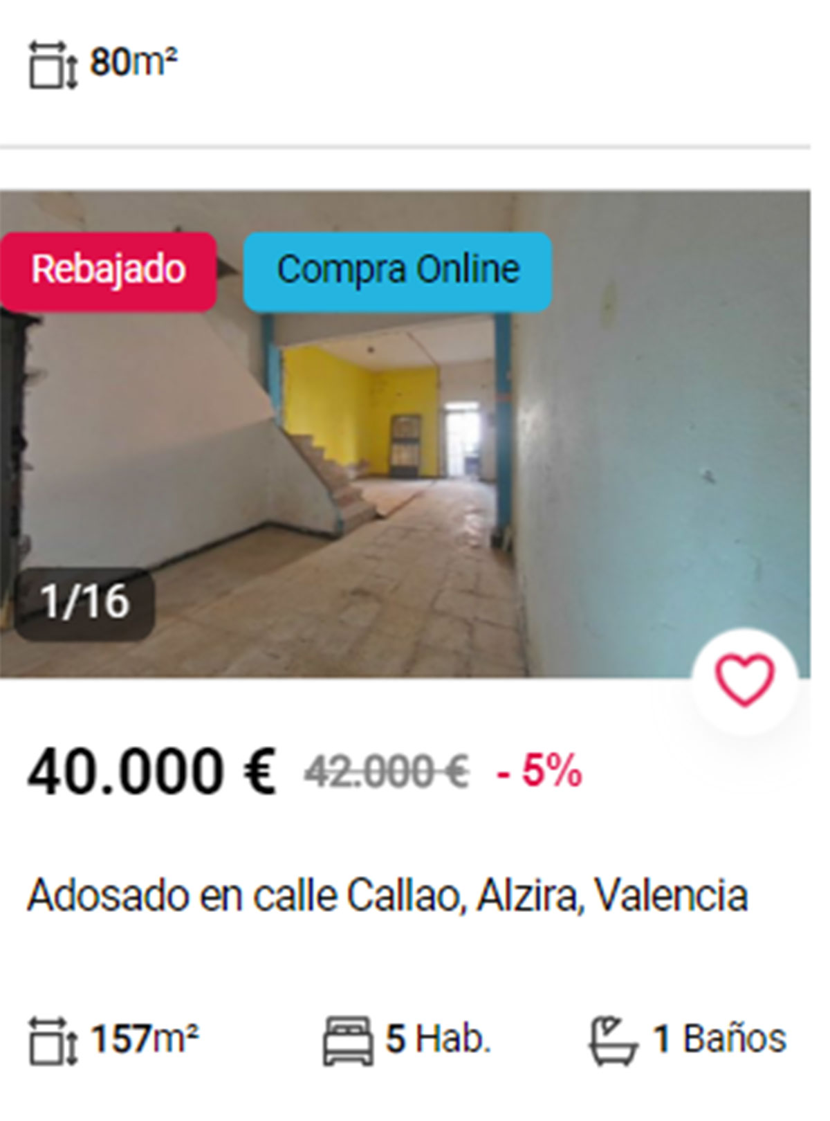 Piso en Valencia por 40.000 euros