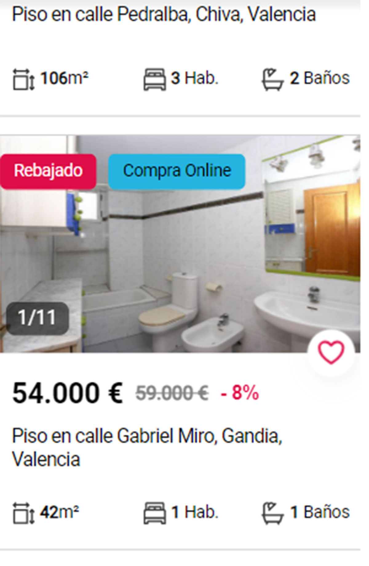 Piso en Valencia por 54.000 euros