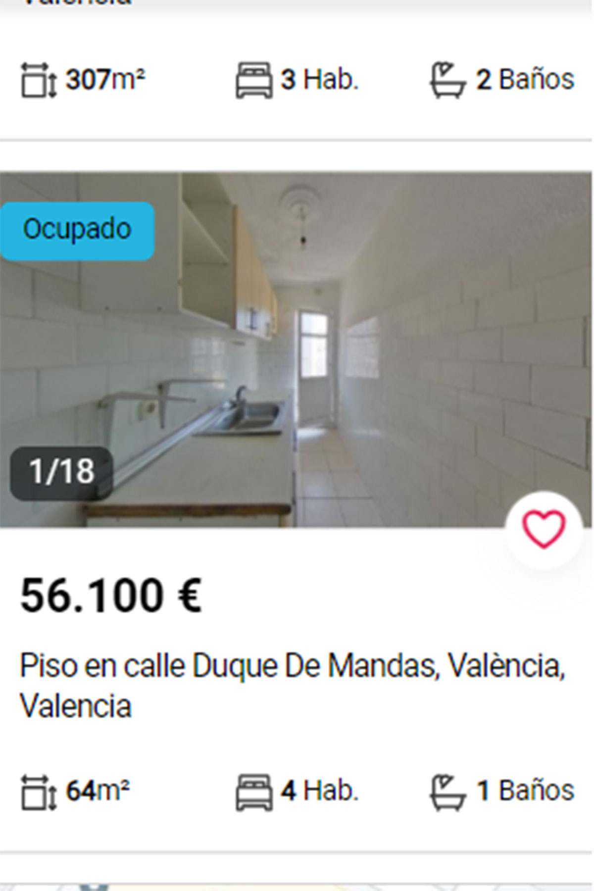 Piso en Valencia por 56.000 euros