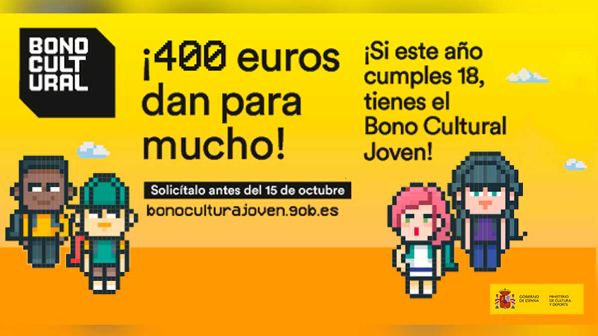 Anuncio del Gobierno de España sobre el Bono Cultural Joven.