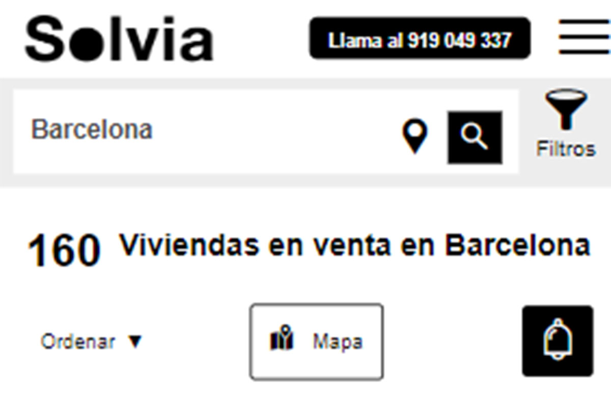 Catálogo pisos en Solvia en Barcelona