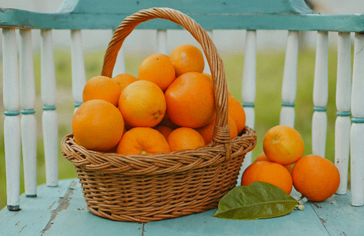 Cesta de naranja