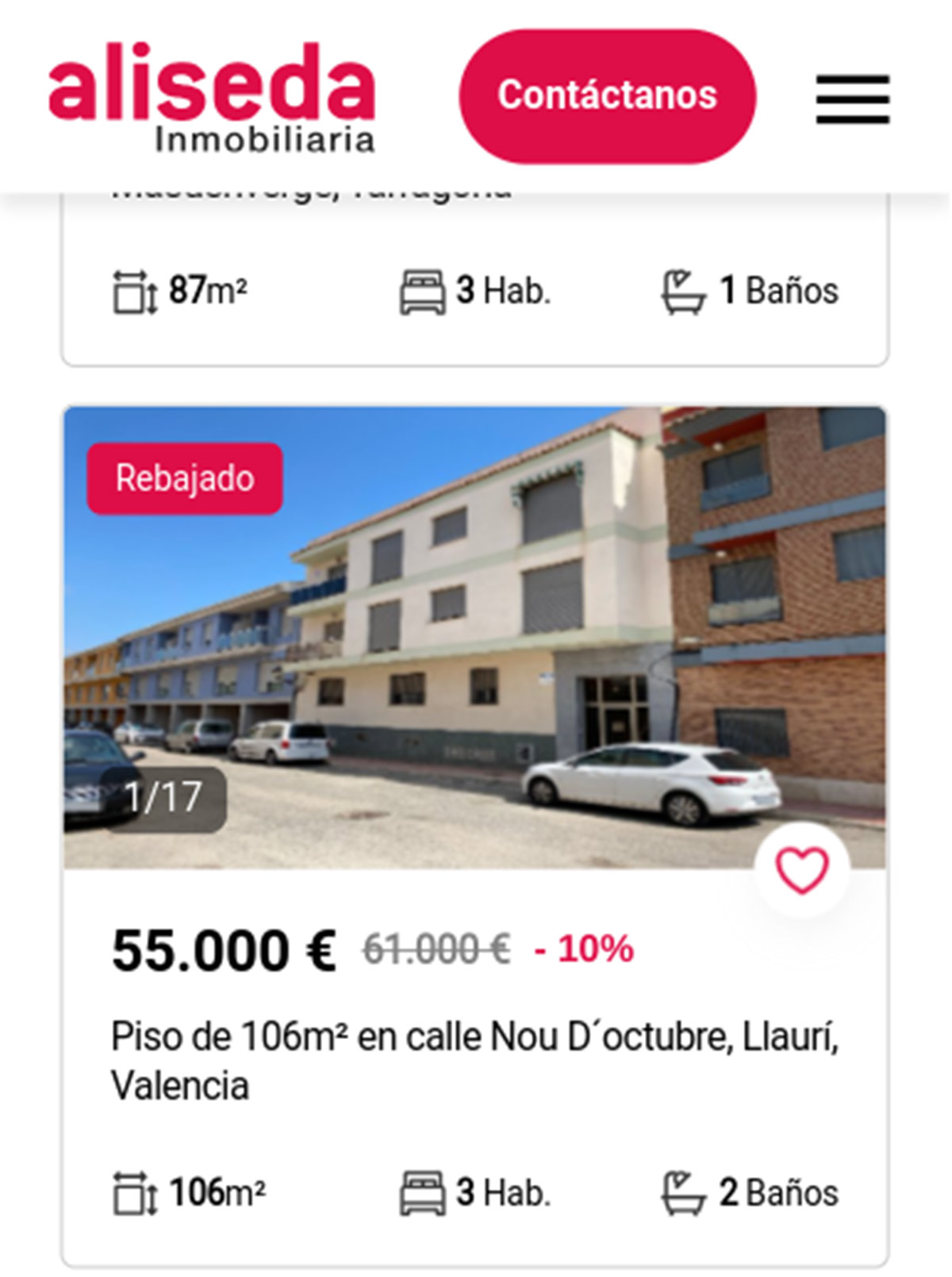 Piso con tres habitaciones por 55.000 euros