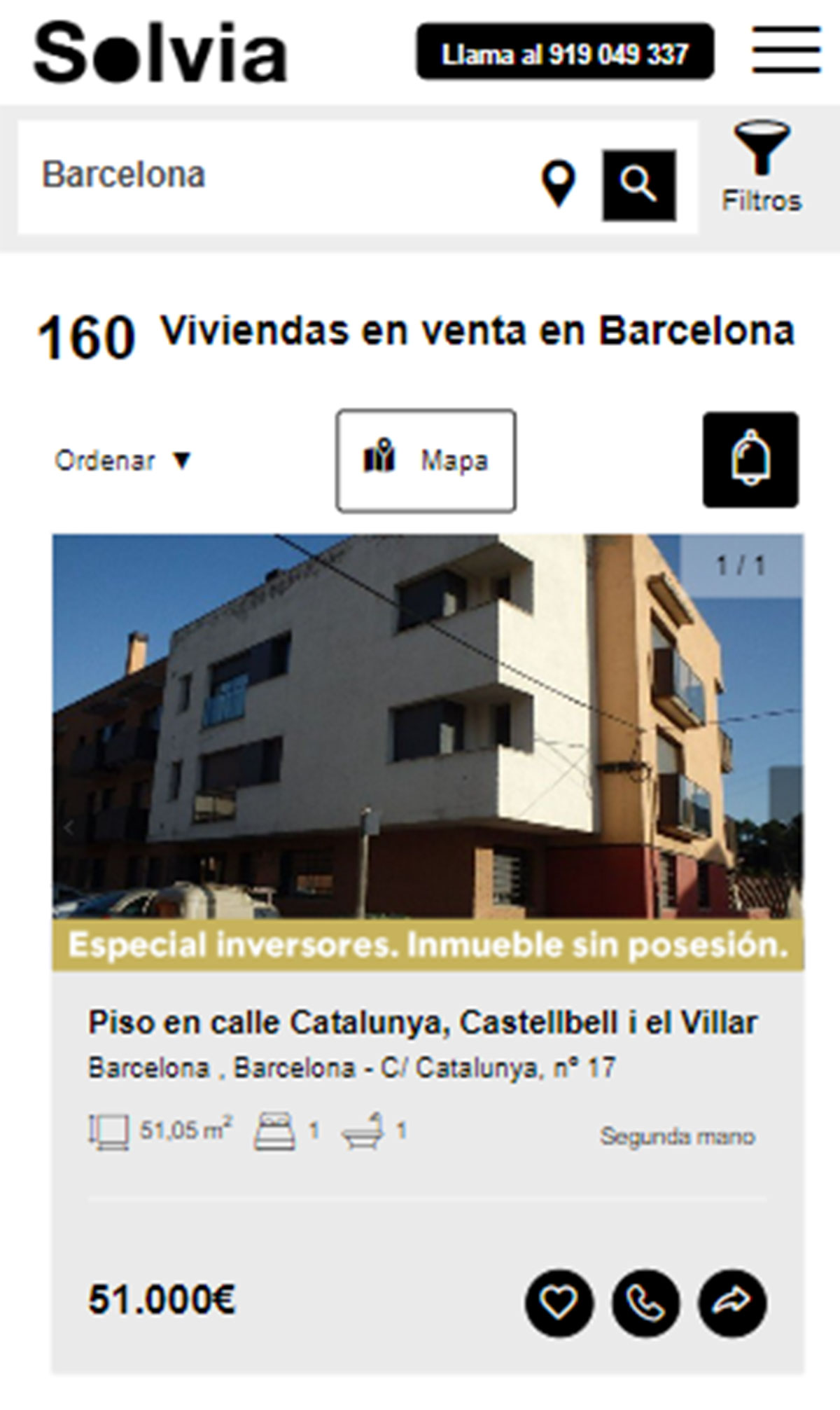 Piso en Barcelona por 51.000 euros
