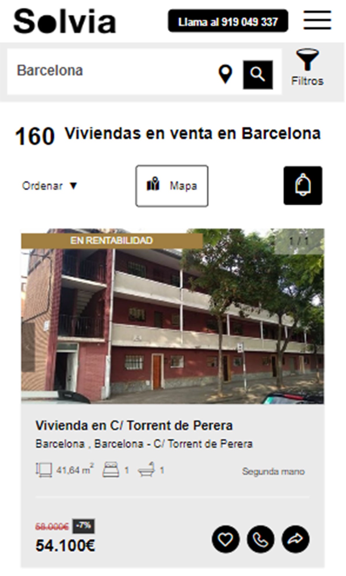 Piso en la ciudad de Barcelona por 54.100 euros