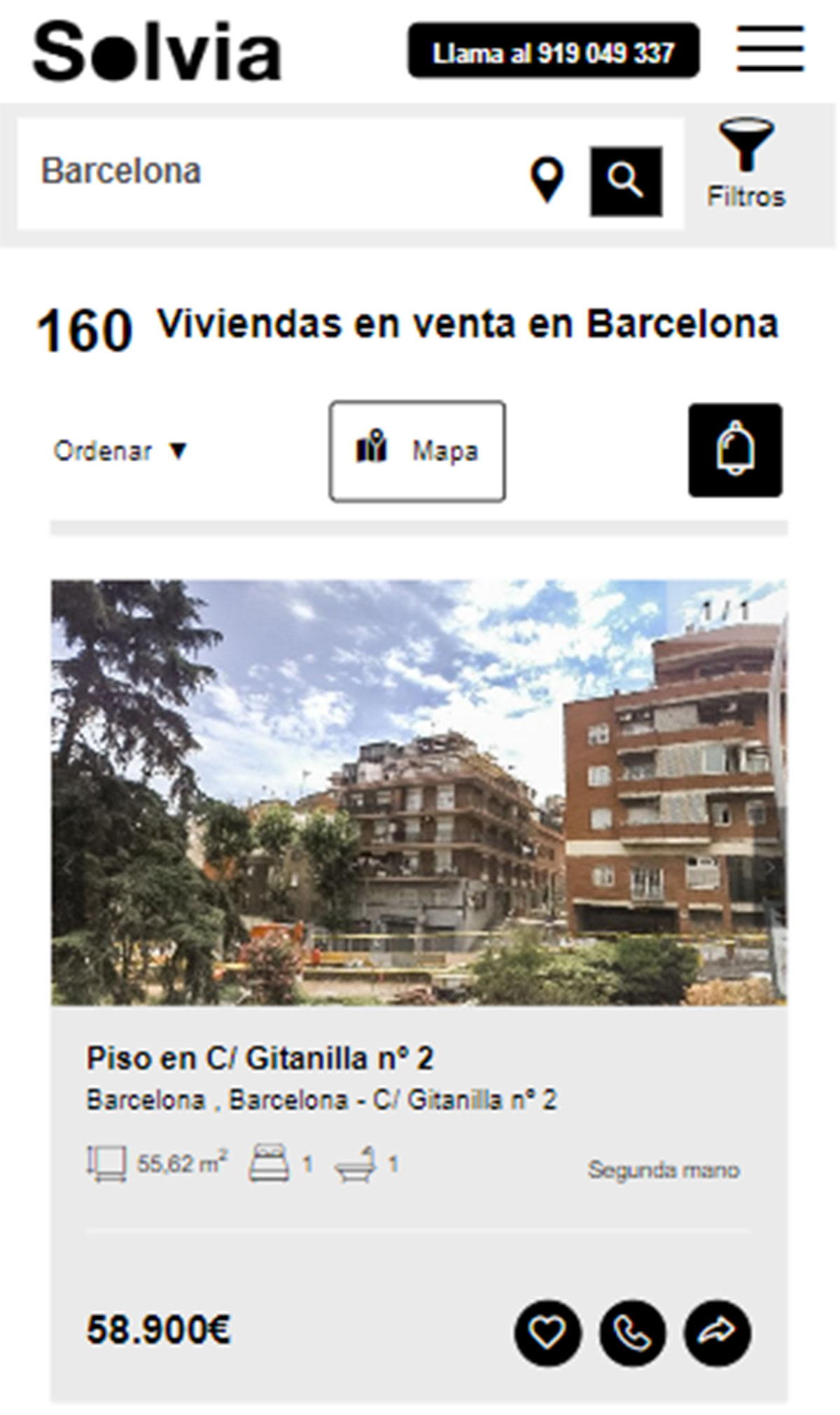 Piso en la ciudad de Barcelona por 58.900 euros