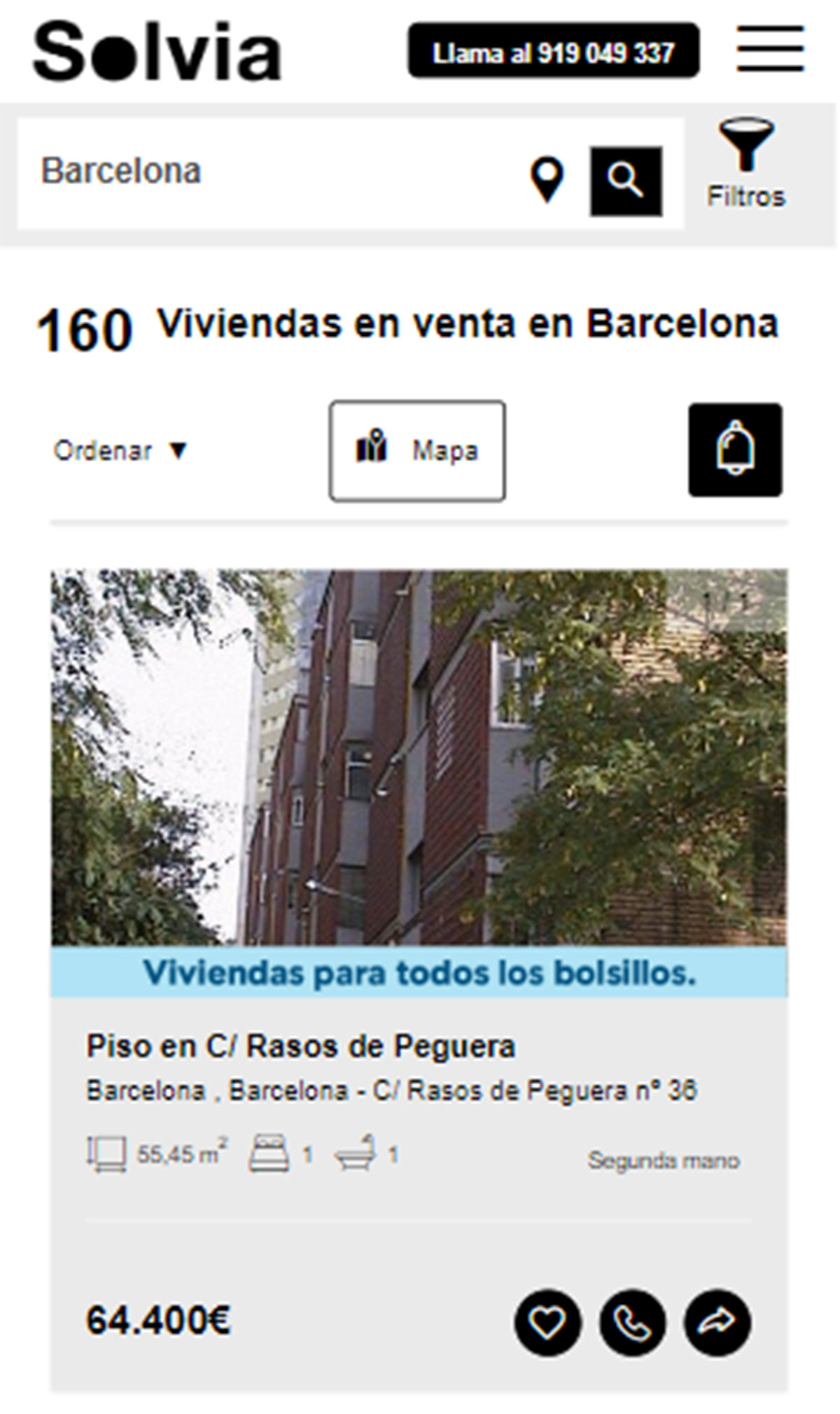 Piso en la ciudad de Barcelona por 64.400 euros