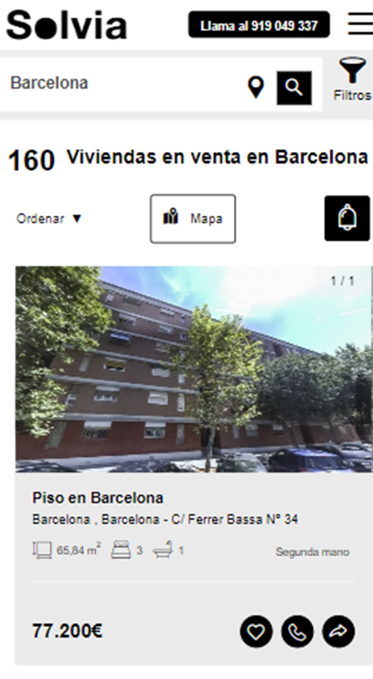 Piso en la ciudad de Barcelona por 77.200 euros
