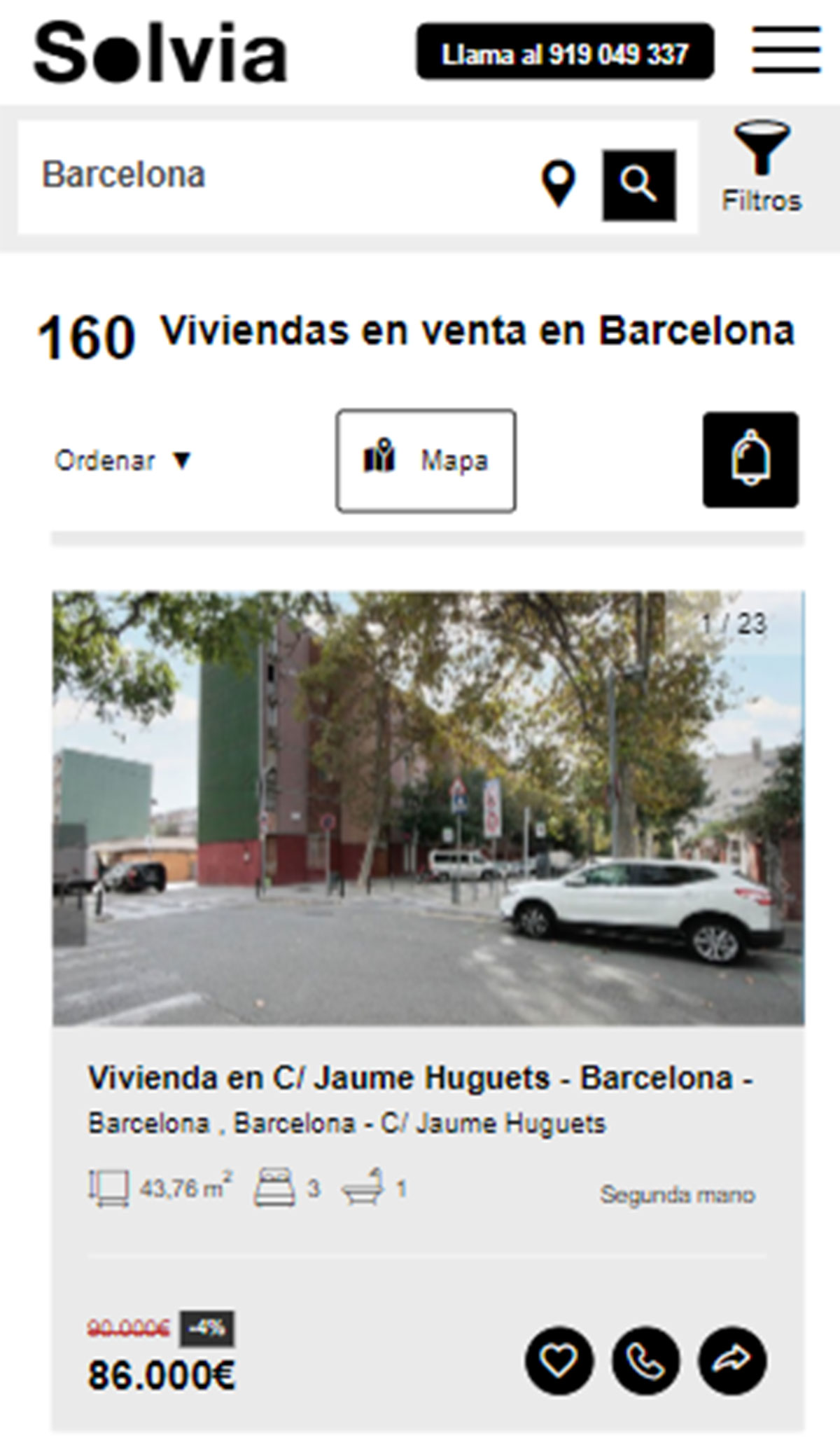 Piso en la ciudad de Barcelona por 86.000 euros