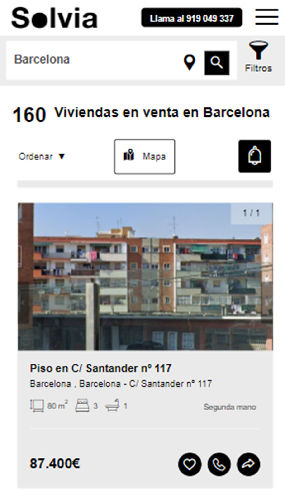 Piso en la ciudad de Barcelona por 87.400 euros