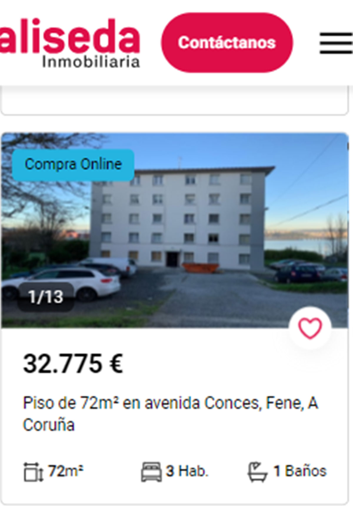 Piso en A Coruña por 32.775 euros