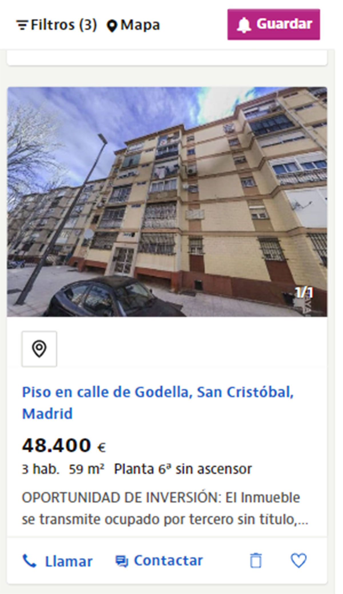 Piso cerca de Madrid por 48.400 euros