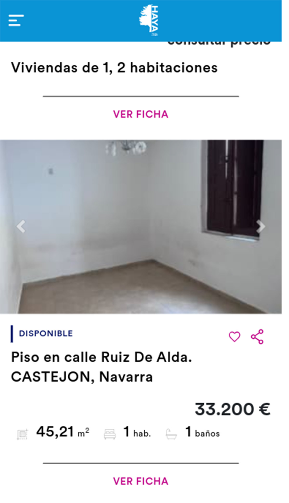 Piso de Haya por 32.200 euros