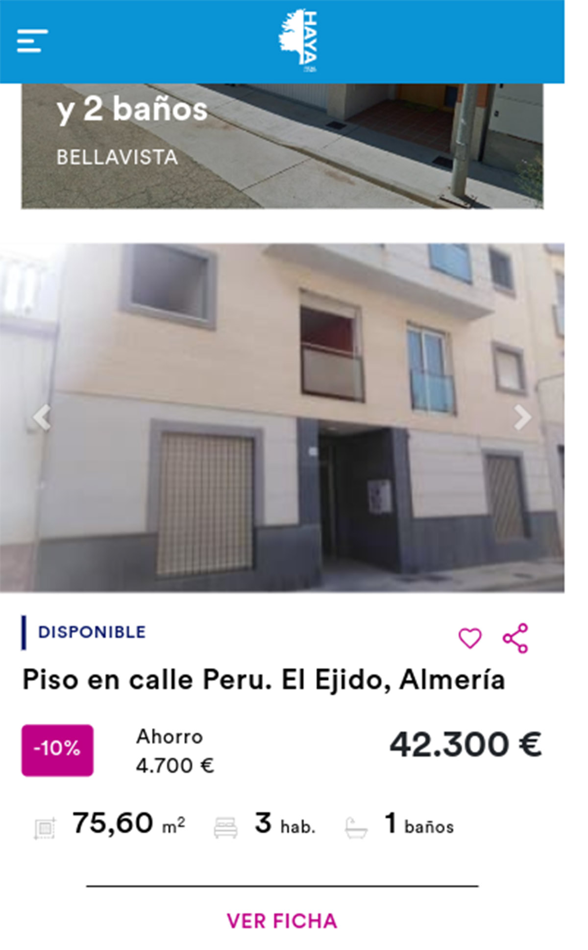 Piso de Haya por 42.300 euros