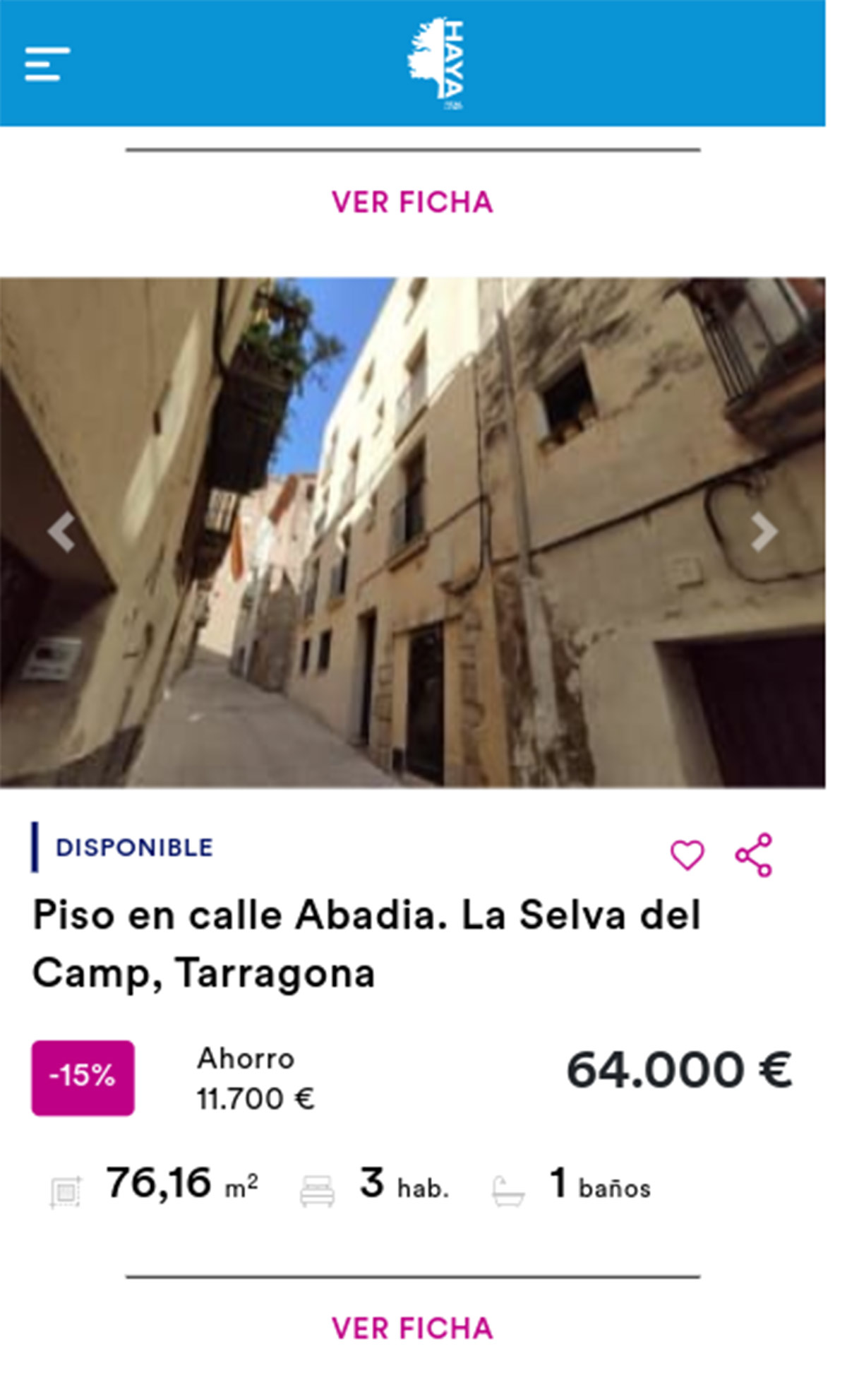 Piso de Haya por 64.000 euros