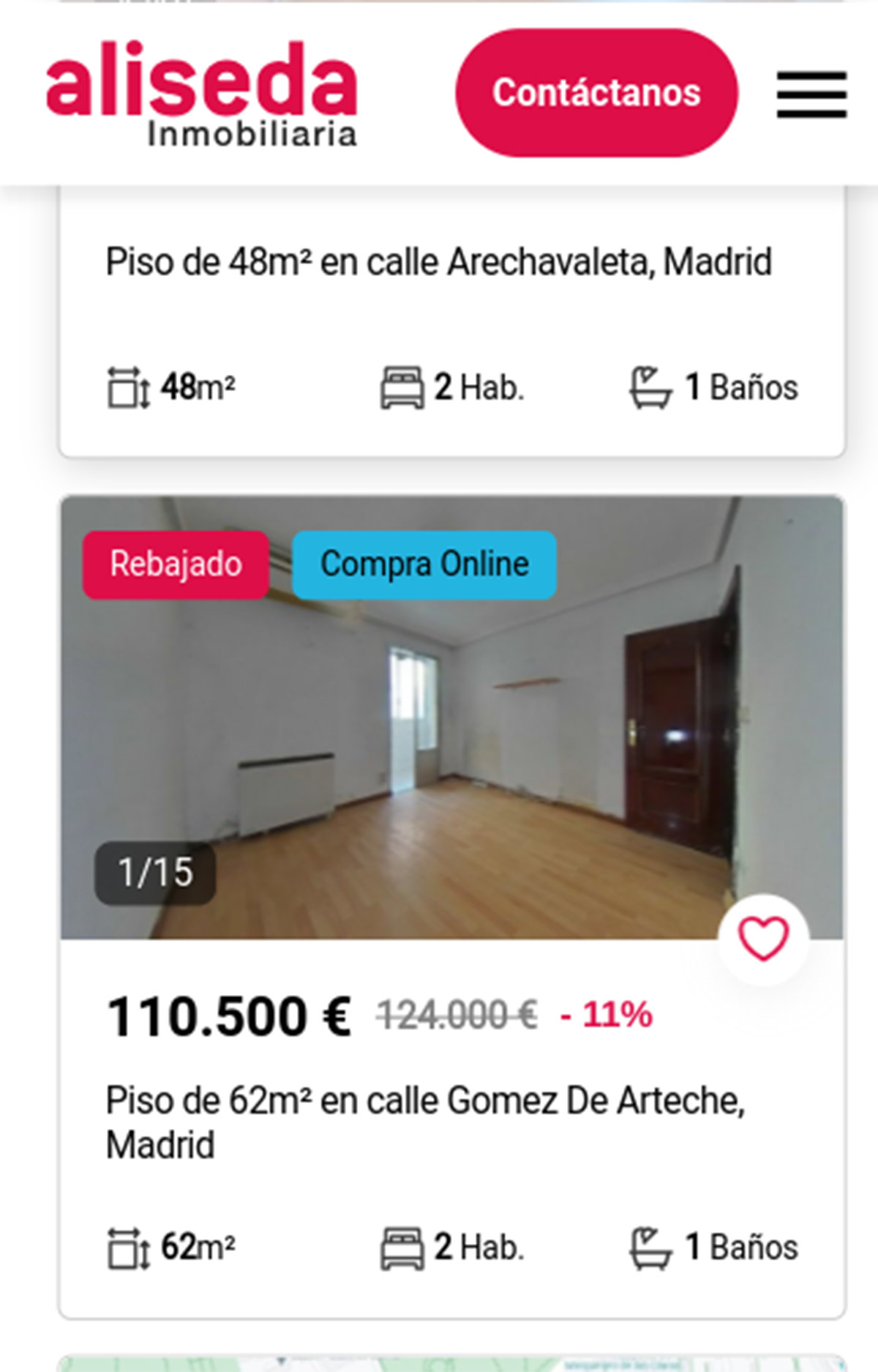 Piso en Madrid capital por 110.500 euros