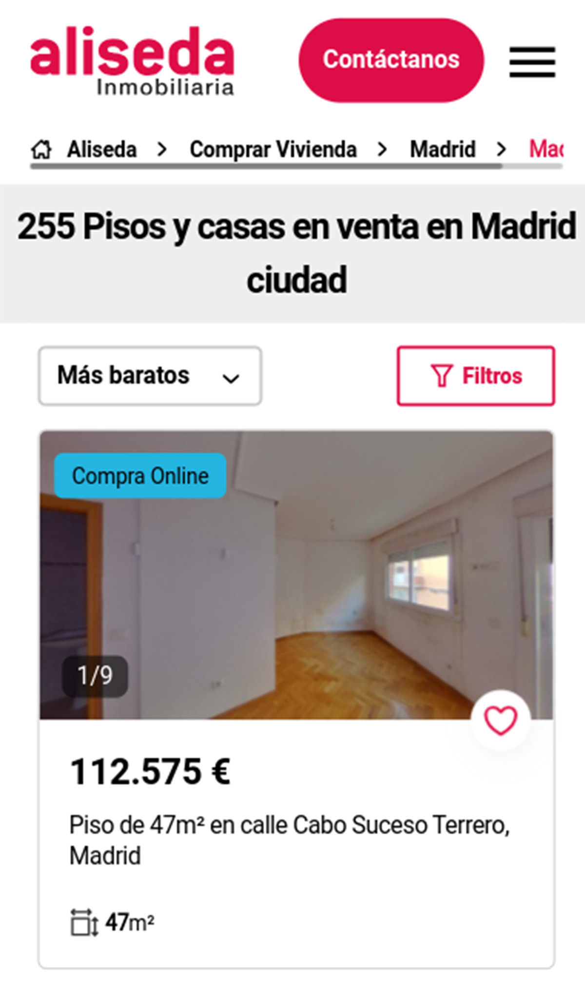 Piso en Madrid capital por 112.500 euros