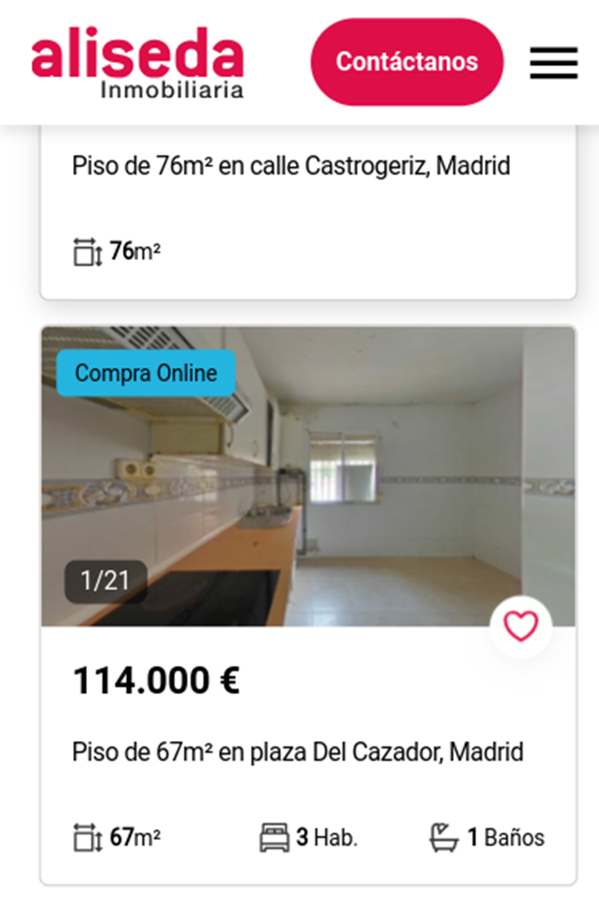 Piso en Madrid capital por 114.000 euros