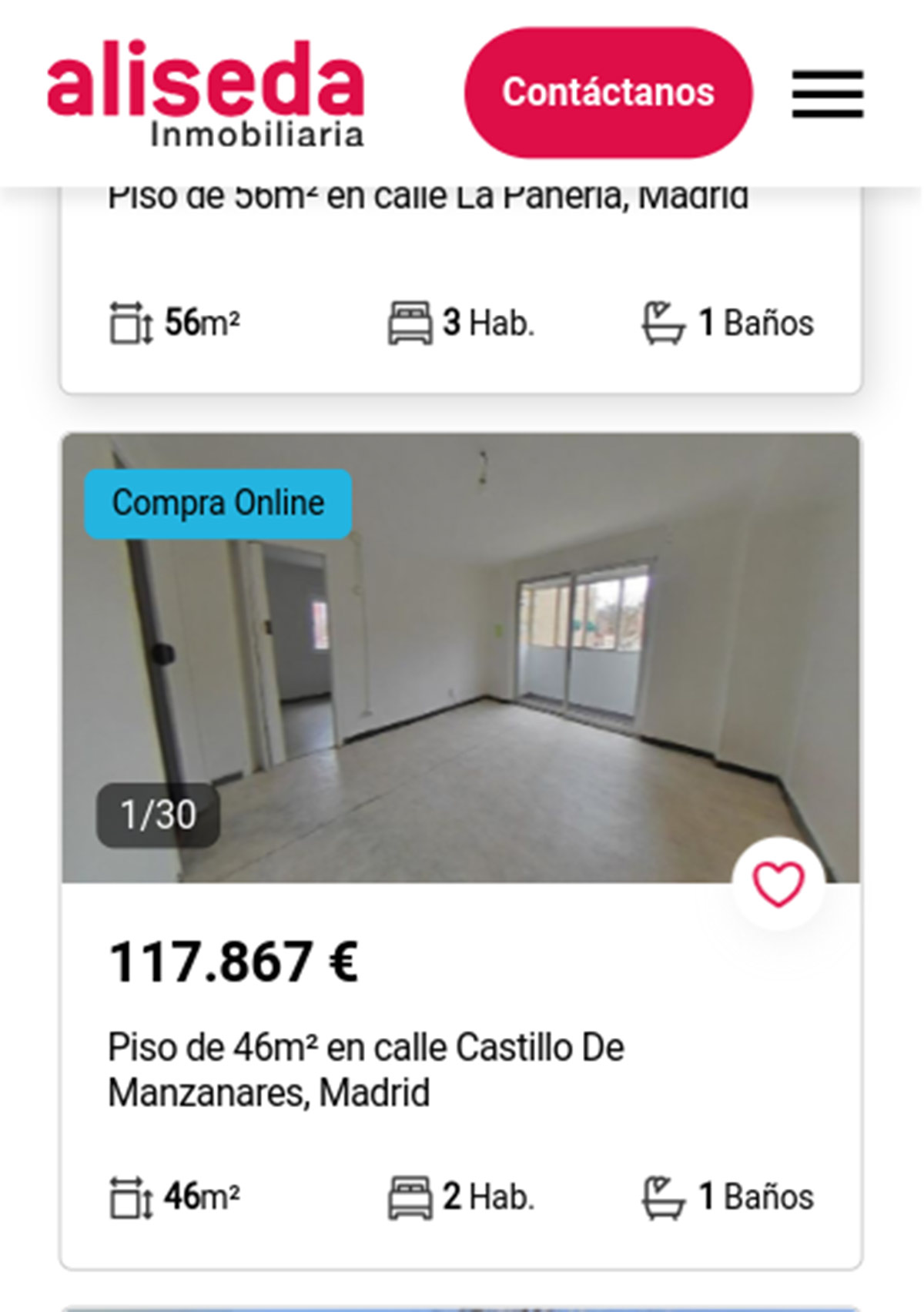 Piso en Madrid capital por 117.000 euros