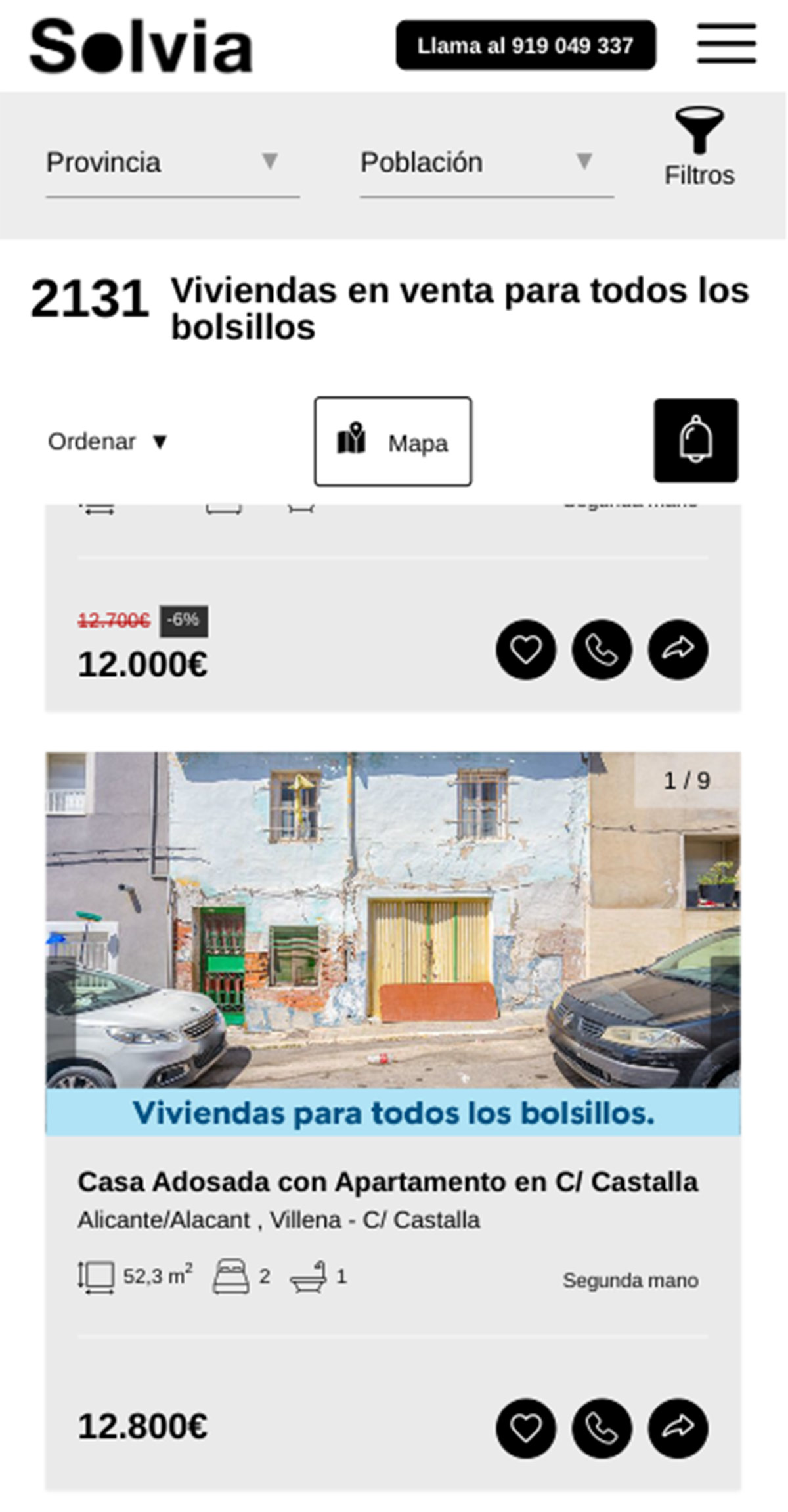 Pisos a la venta en Solvia por 12.800 euros