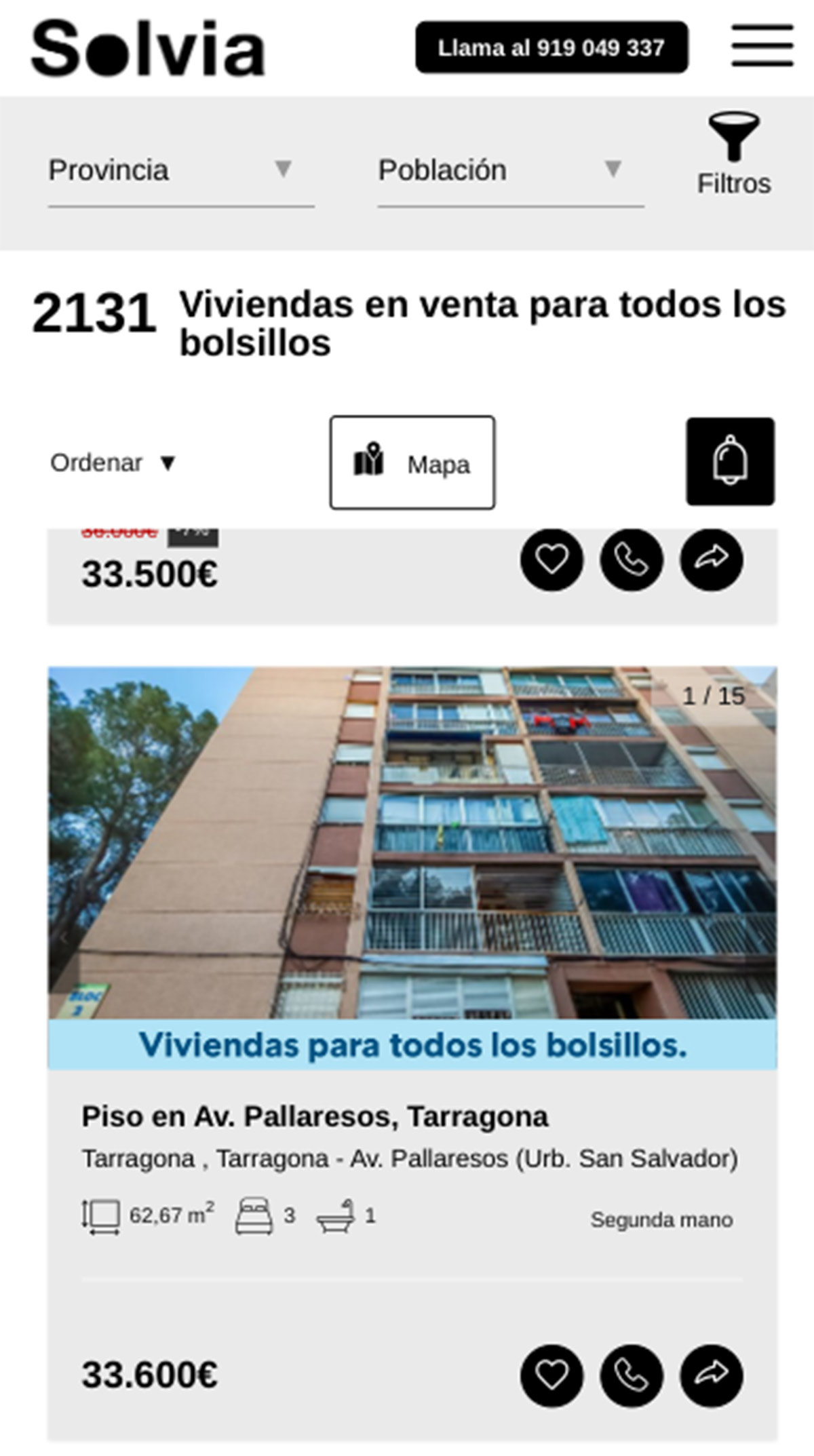 Pisos a la venta en Solvia por 33.600 euros