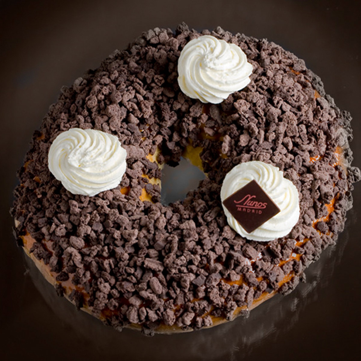 Roscón con chocolate