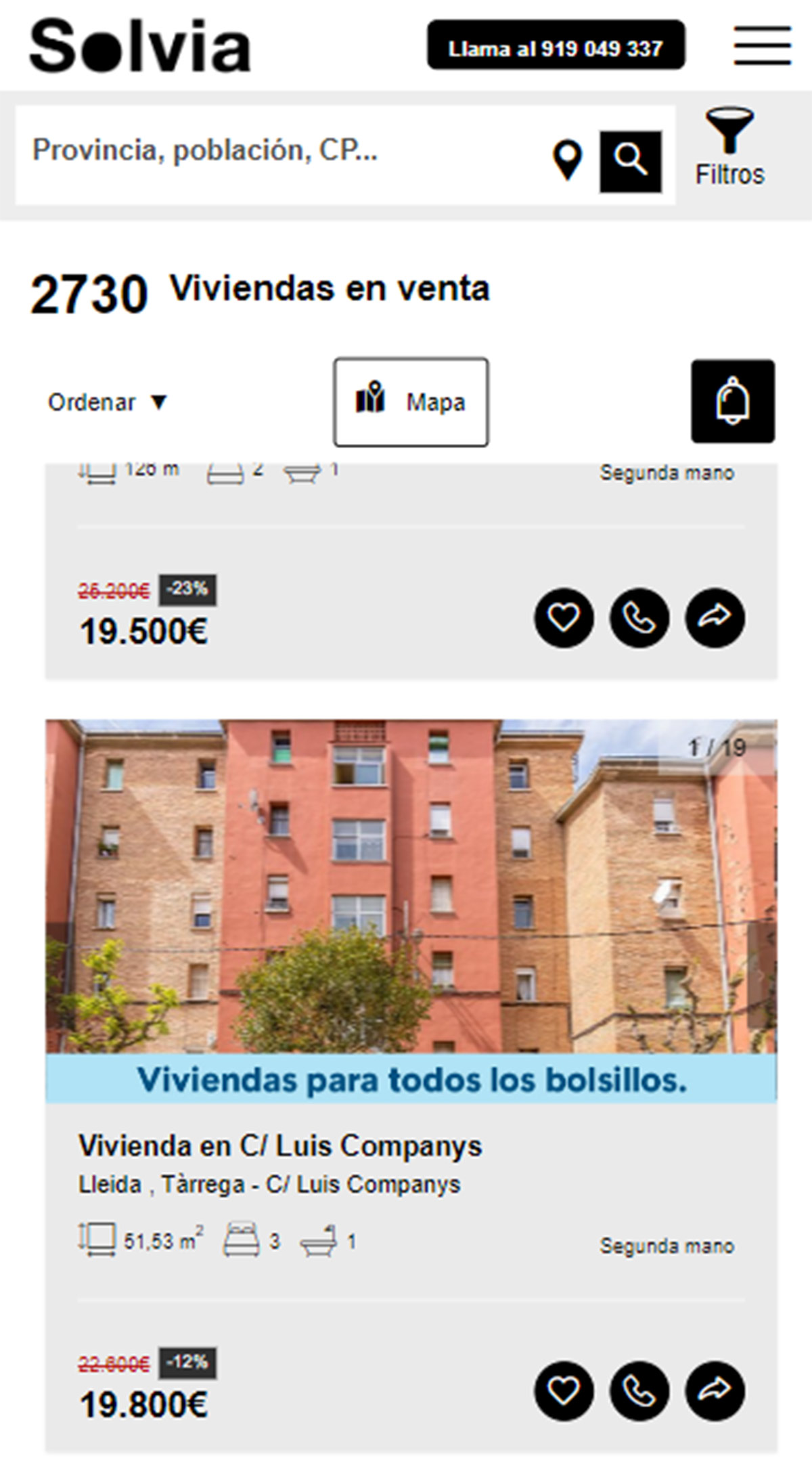 Pisos en Solvia con descuento por 19.800 euros