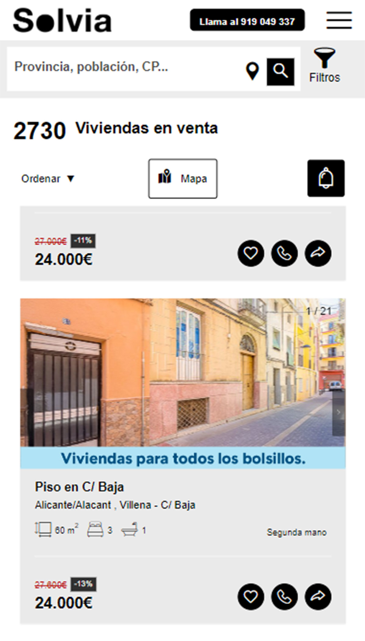 Pisos en Solvia con descuento por 24.000 euros