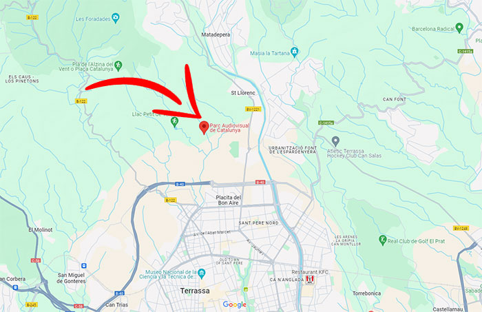 Ubicación en Google Maps de la academia de OT.