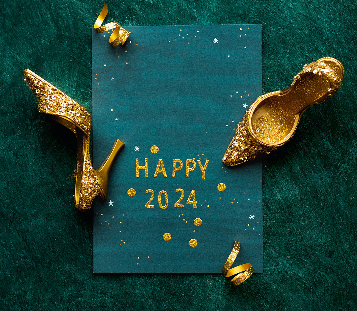 Adornos para la mesa de Nochevieja