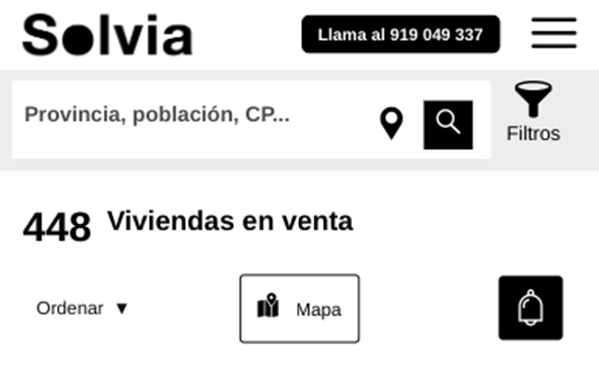 Catálogo de pisos en Solvia de bancos