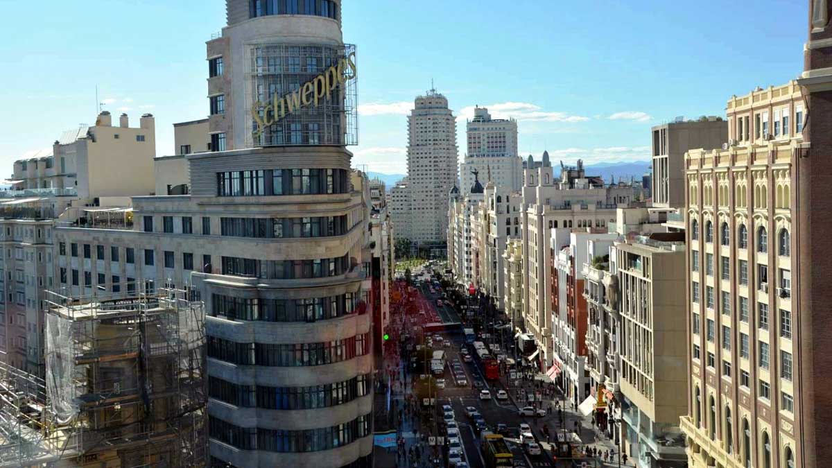Vista desde la azotea de El Corte Inglés de Callao.
